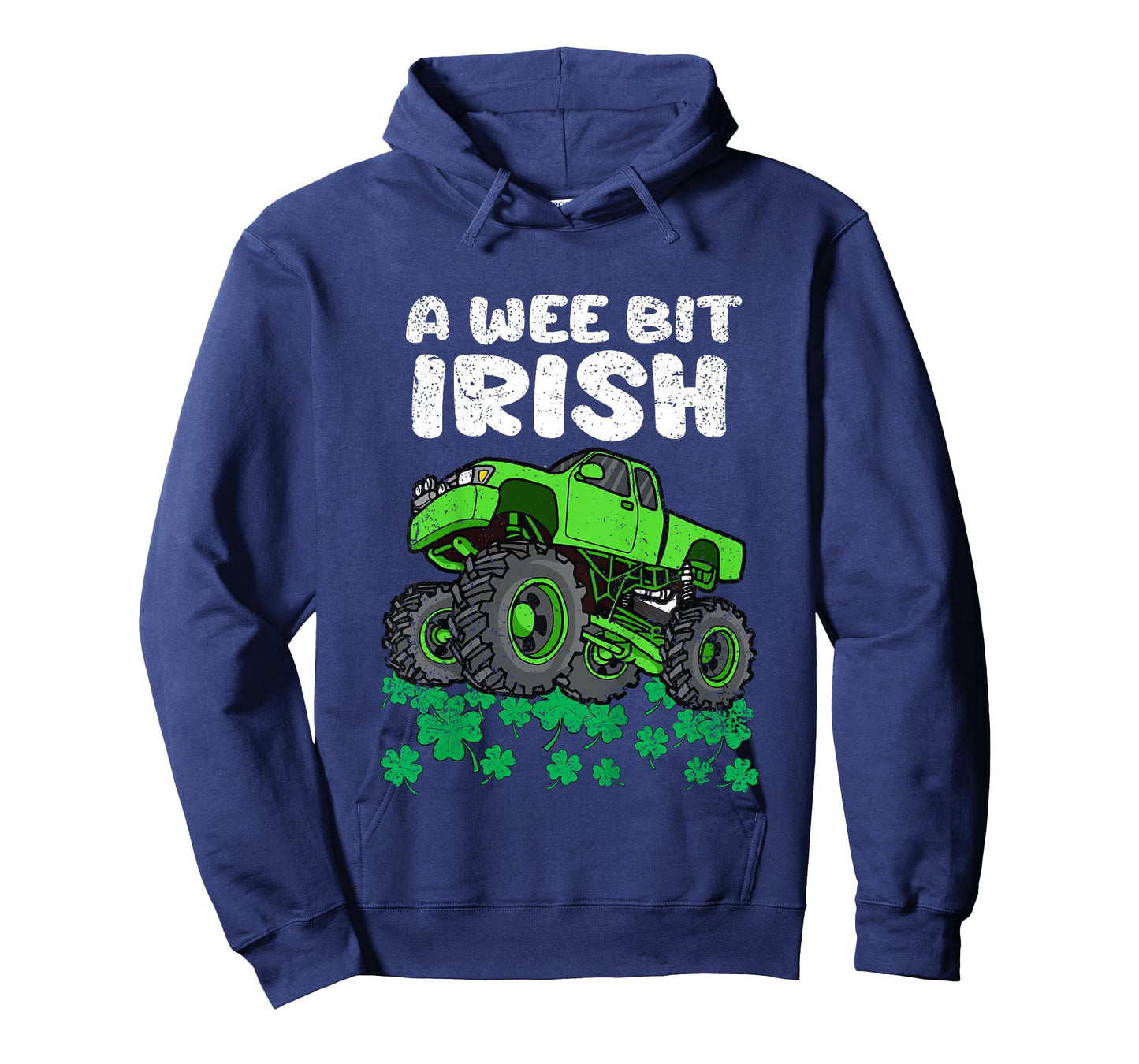 Kids St Patricks Day Boys Kids A Wee Bit Irish Monster Truck T-Shirt