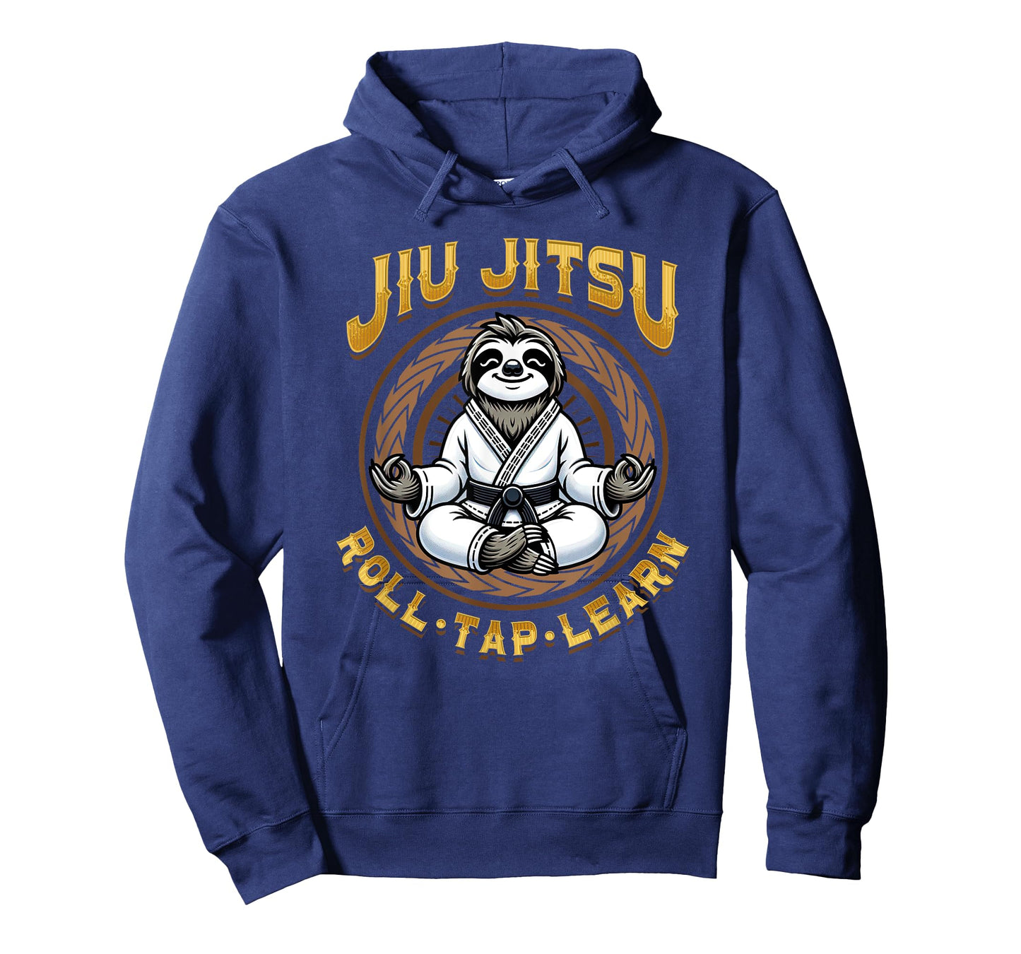 Jiu Jitsu Roll Tap Learn - Grappling BJJ Meditation Sloth T-Shirt