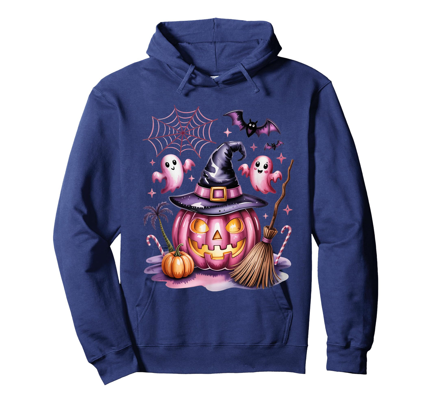 Kawaii Pink Pumpkin Witch Halloween T-Shirt
