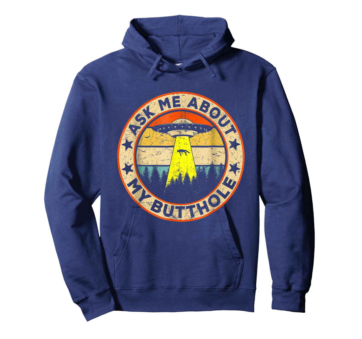 Ask Me About My Butthole Funny UFO Alien Abduction Vintage T-Shirt