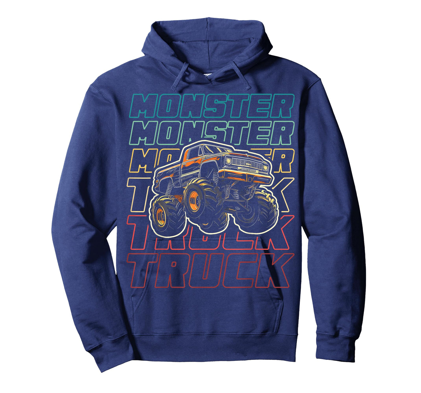 Monster Truck for Toddlers Kids Monster Truck Vintage Retro T-Shirt