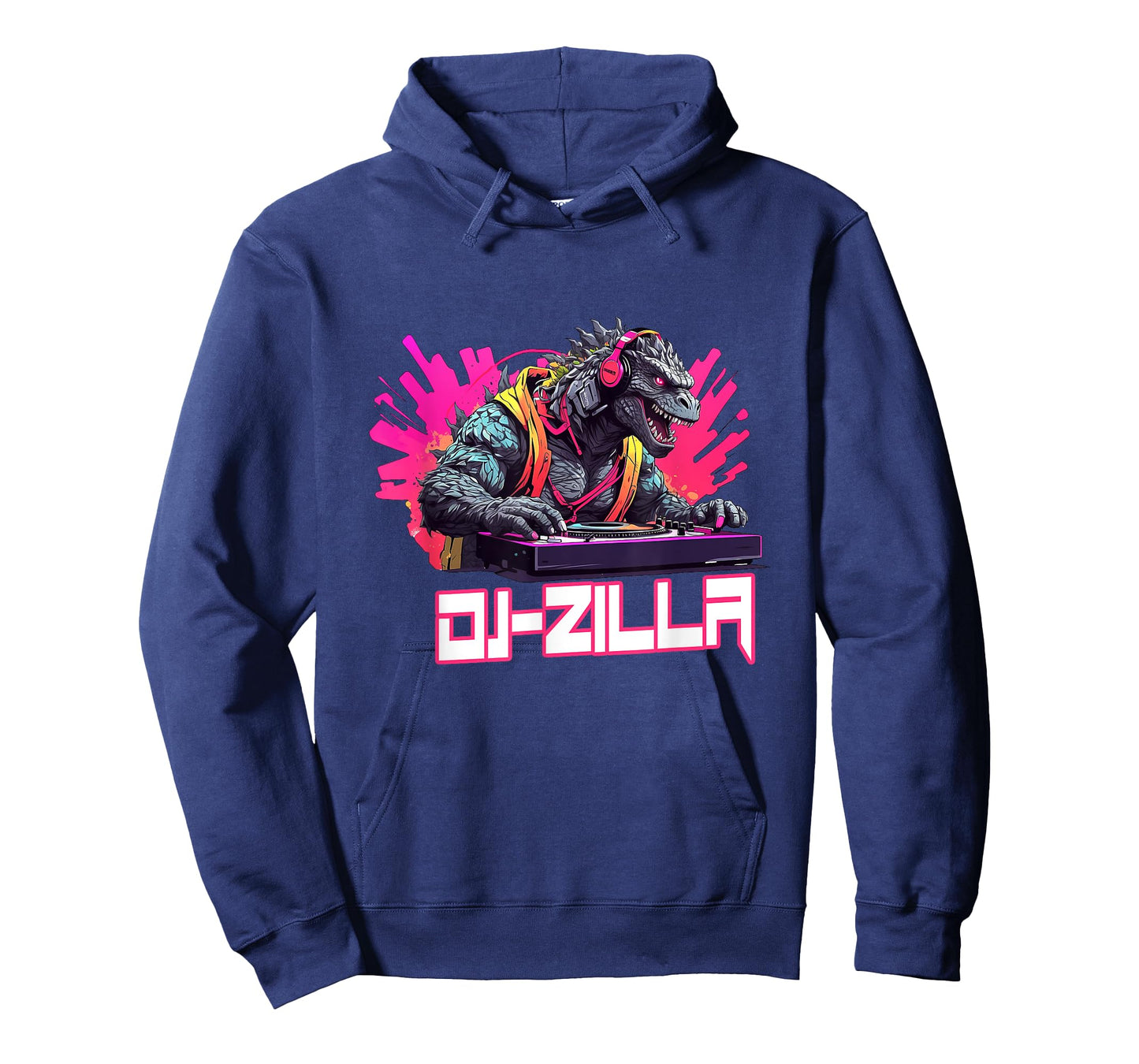 Japanese Monster Kaiju Dj-Zilla With Headphones Spinning T-Shirt