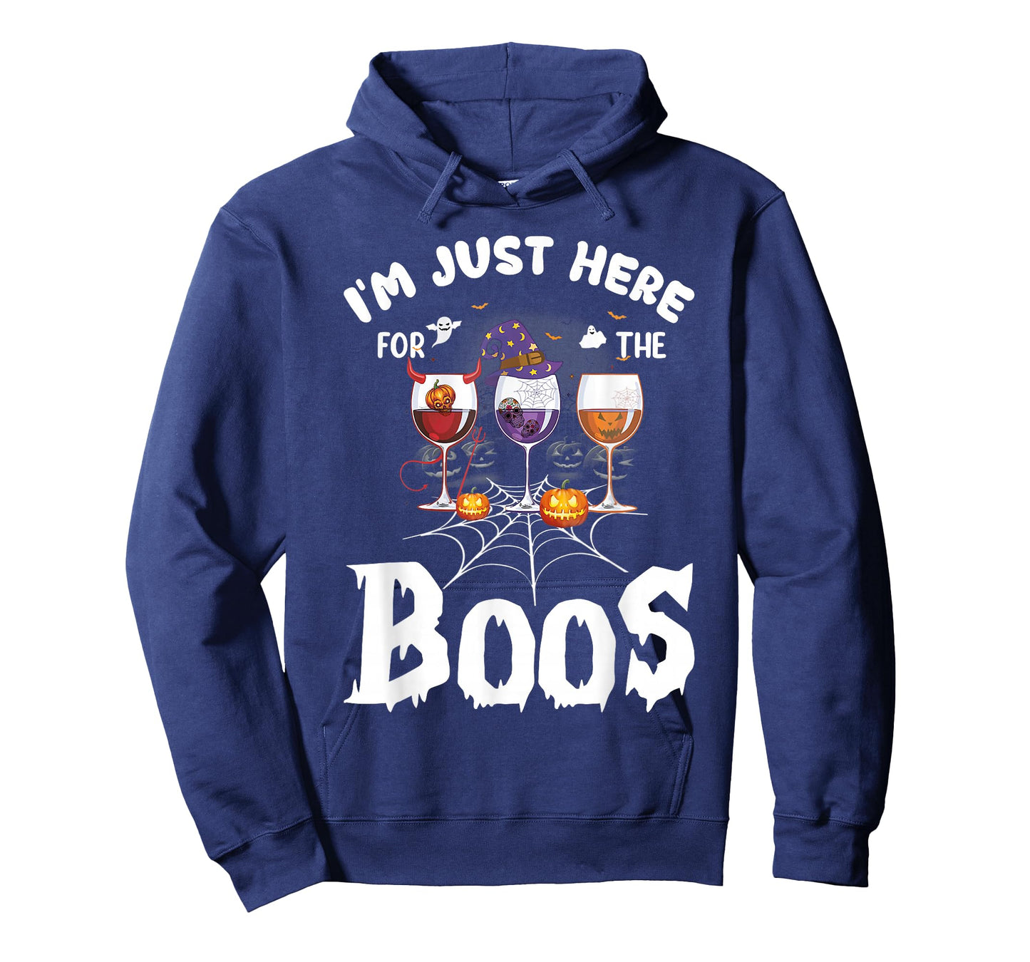 Halloween Wine Glasses Of Wine I'm Just Here For The Boos T-Shirt