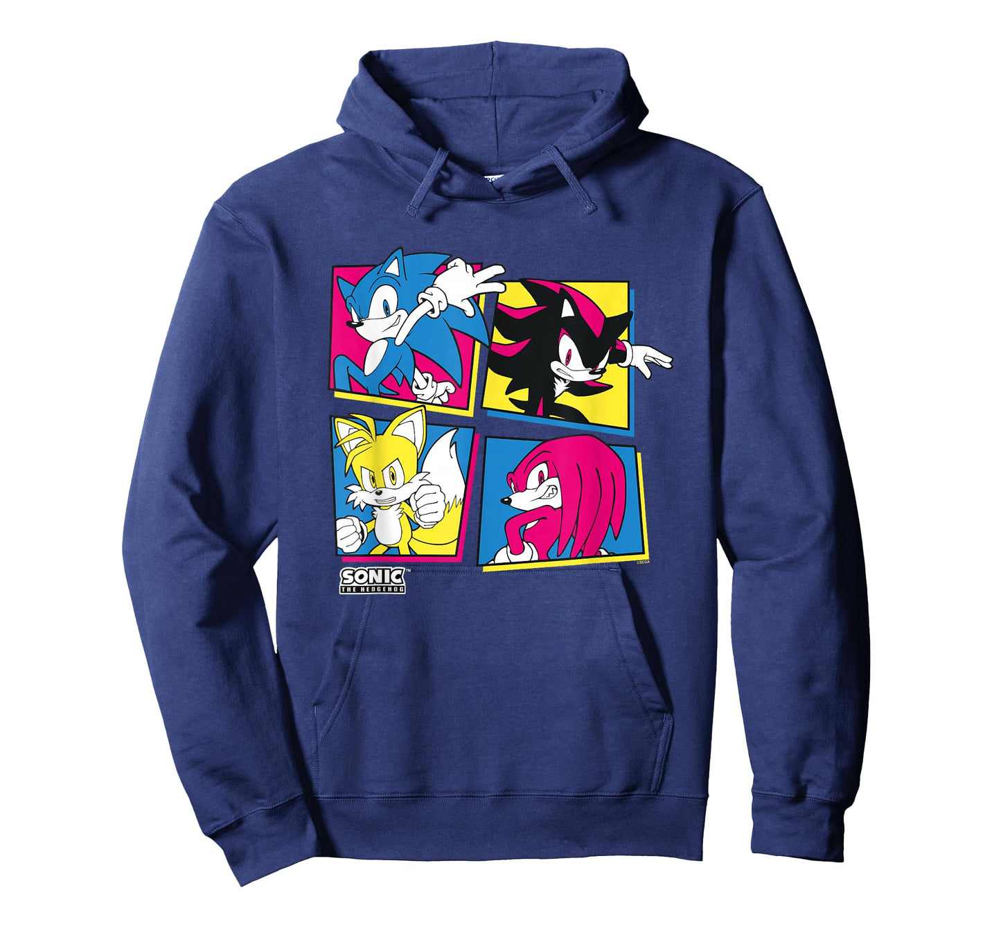 Sonic The Hedgehog Sonic Shadow Tails Knuckles Retro Panels T-Shirt