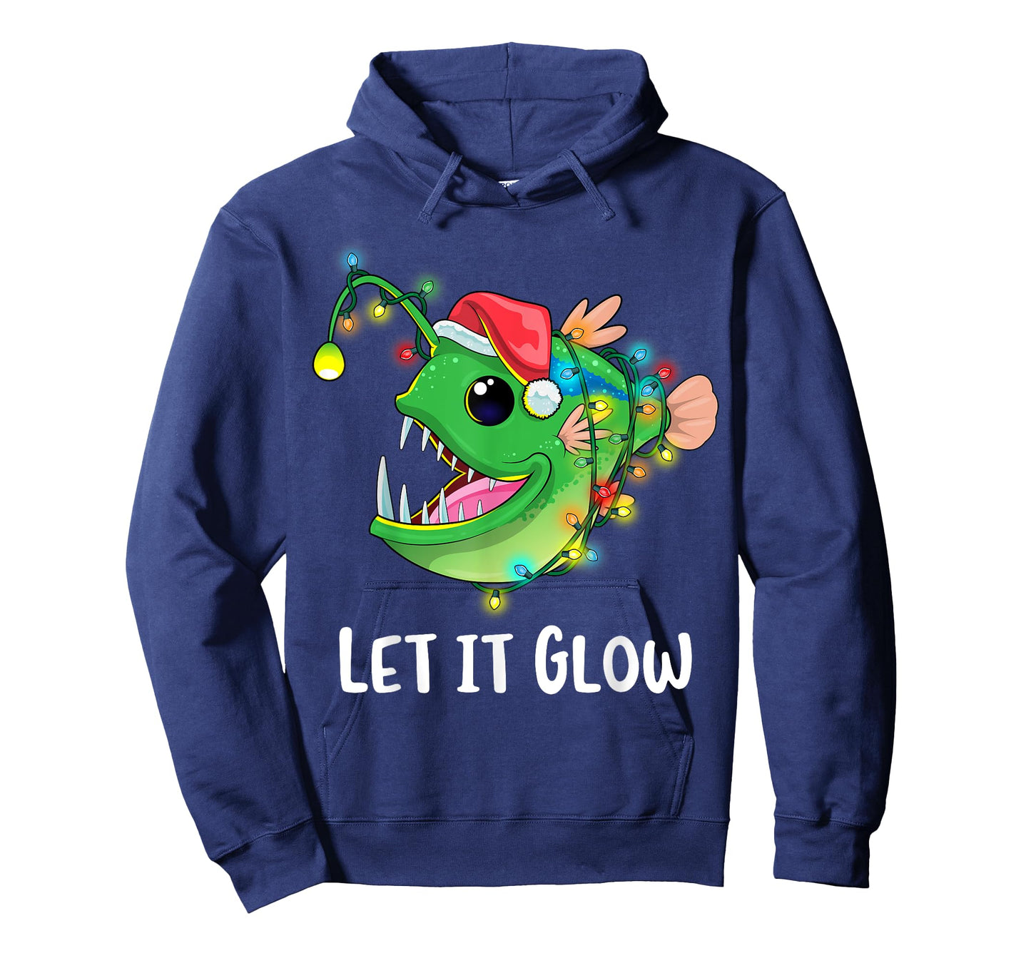 Let It Glow Anglerfish Lighting Xmas Tree Monster Christmas T-Shirt