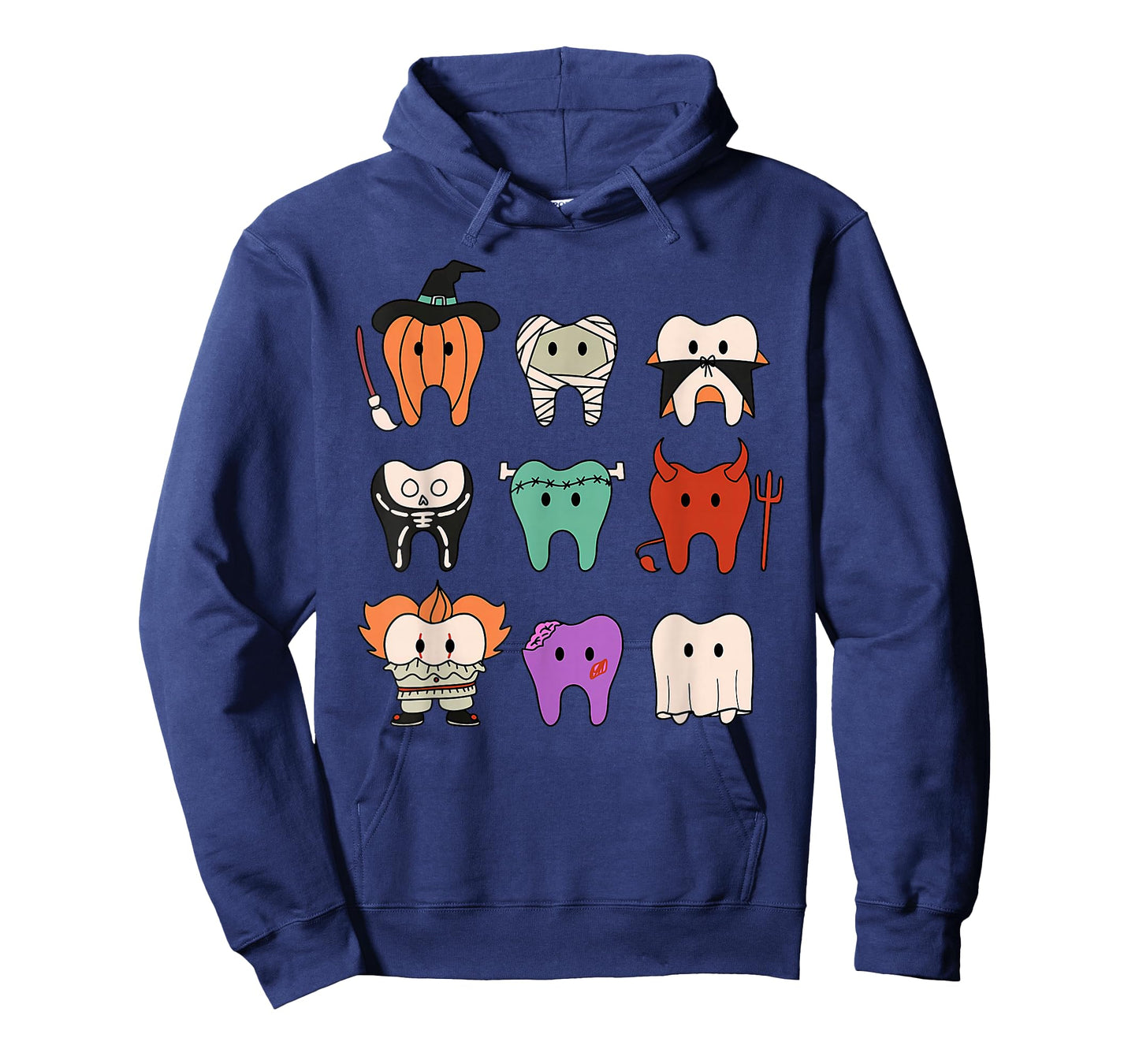 Funny Cute Dental Hygiene Monsters Teeth Squad Halloween T-Shirt