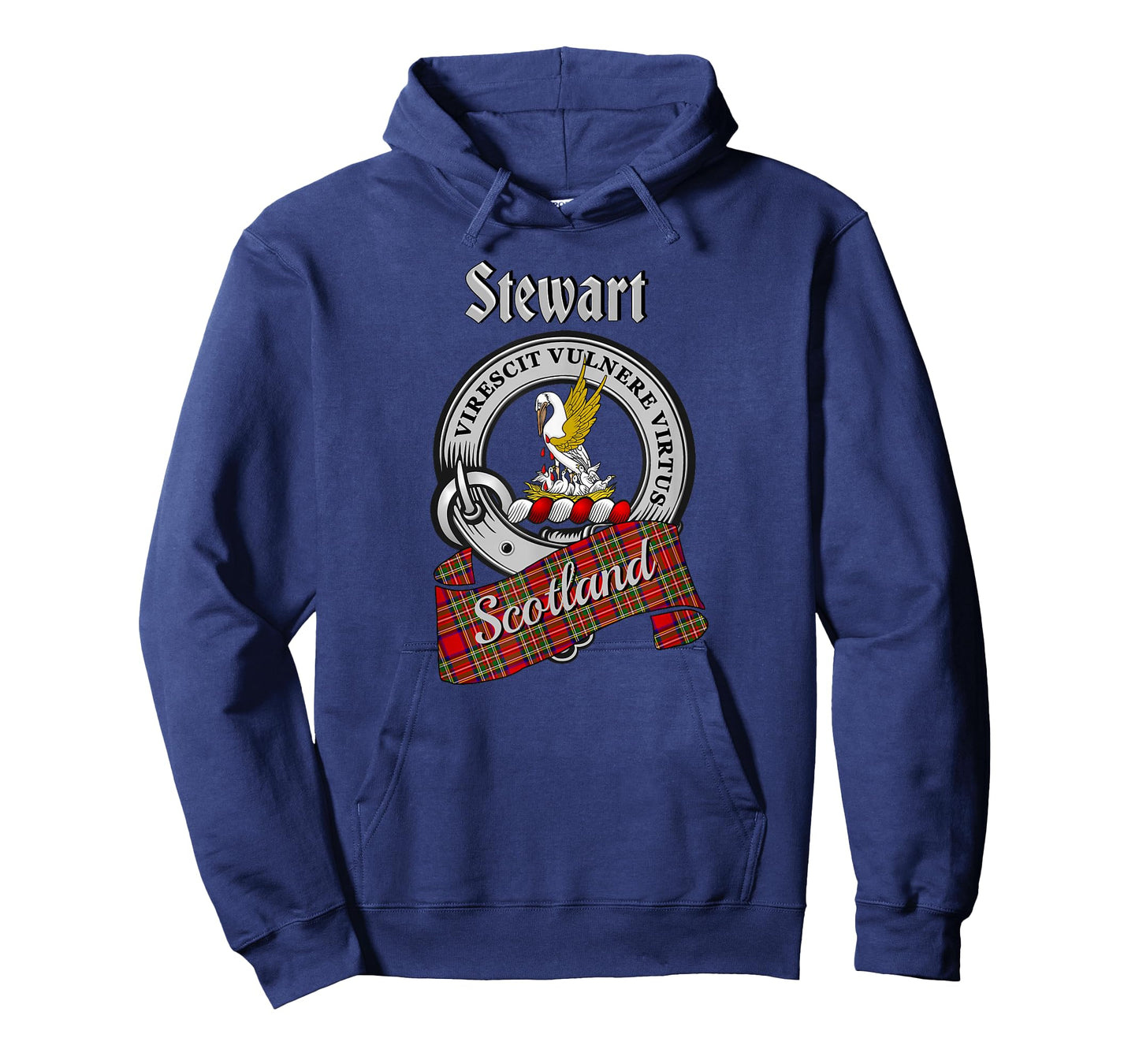 Stewart Scottish Clan Badge & Tartan T-Shirt