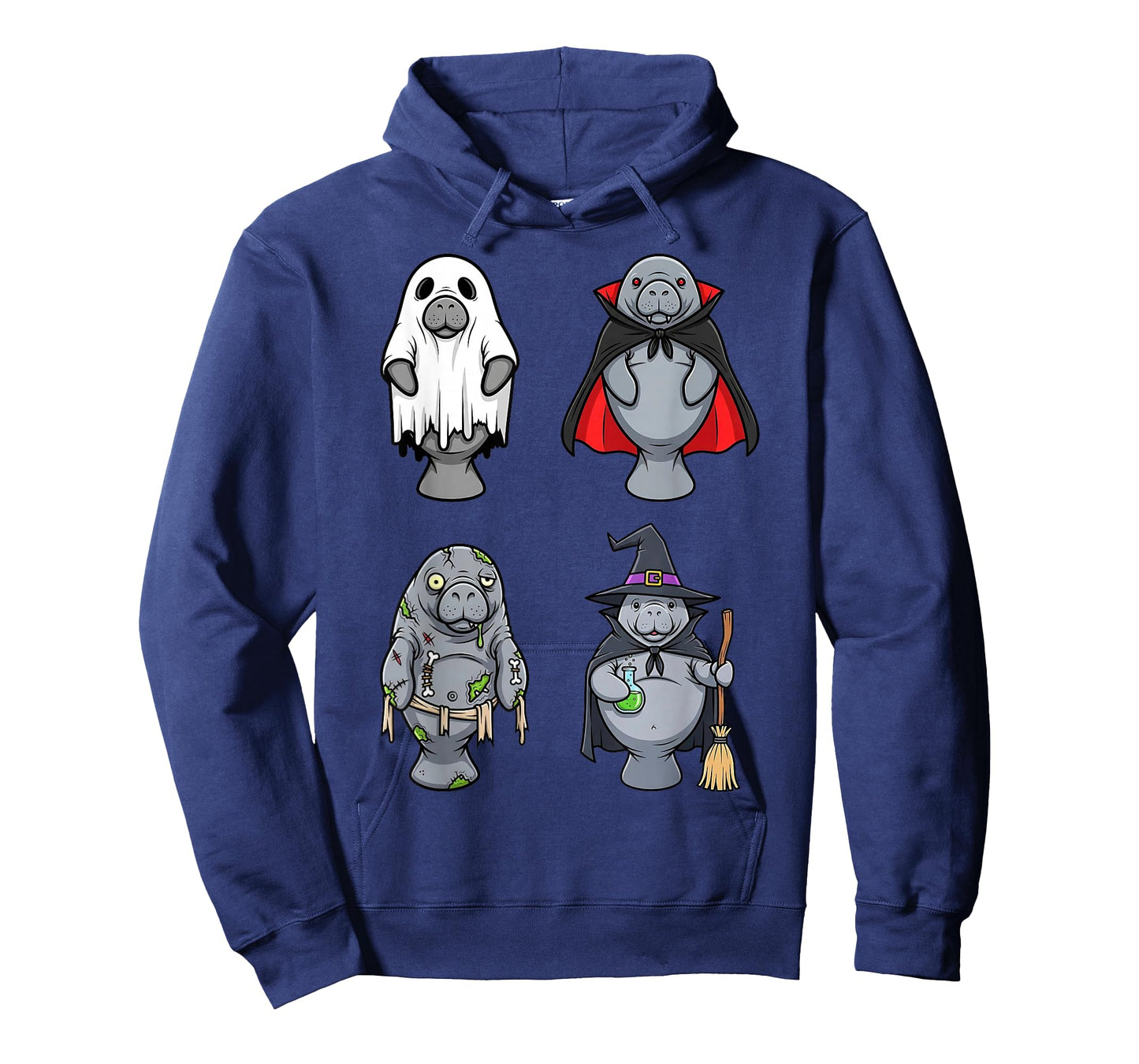 Funny Manatee Ghost Witch Zombie Vampire Halloween Costume T-Shirt