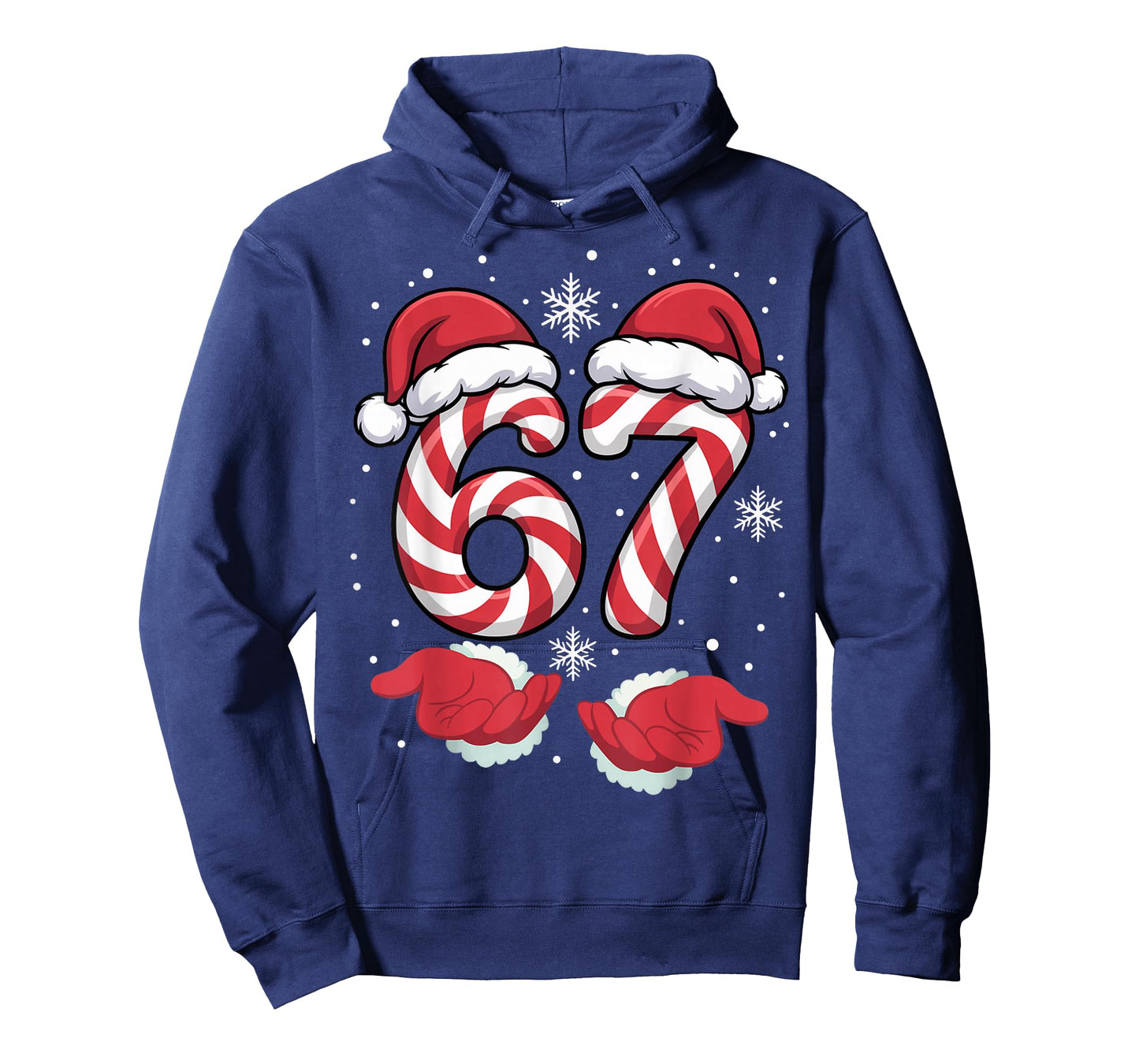 Viral 67 Candy Canes Santa Funny Holiday Kids Xmas Humor T-Shirt