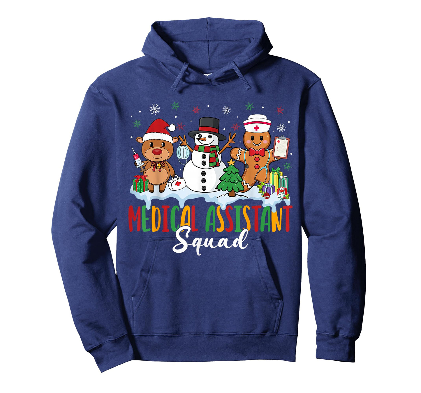 Medical Assistant Squad Reindeer Gingerbread Christmas T-Shirt