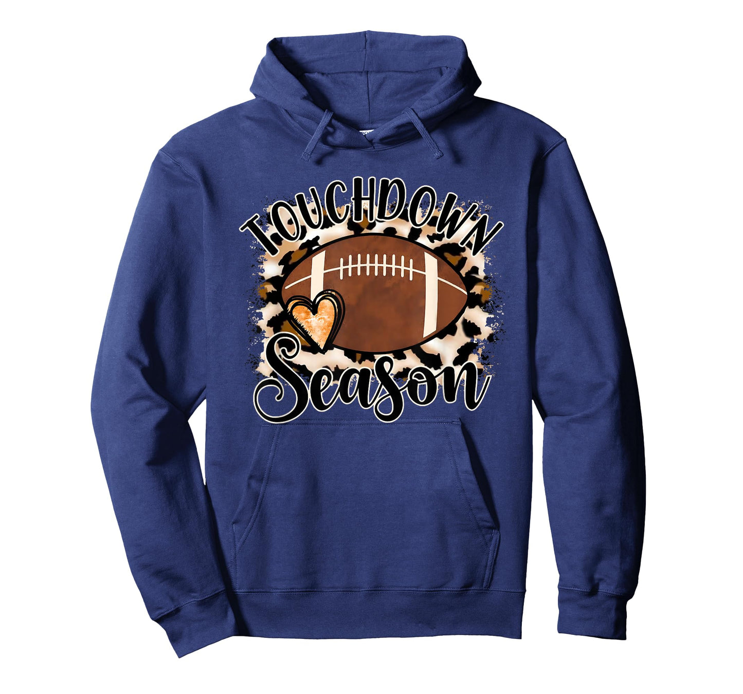 Retro Touchdown Season Leopard Game Day Football Mom Women T-Shirt