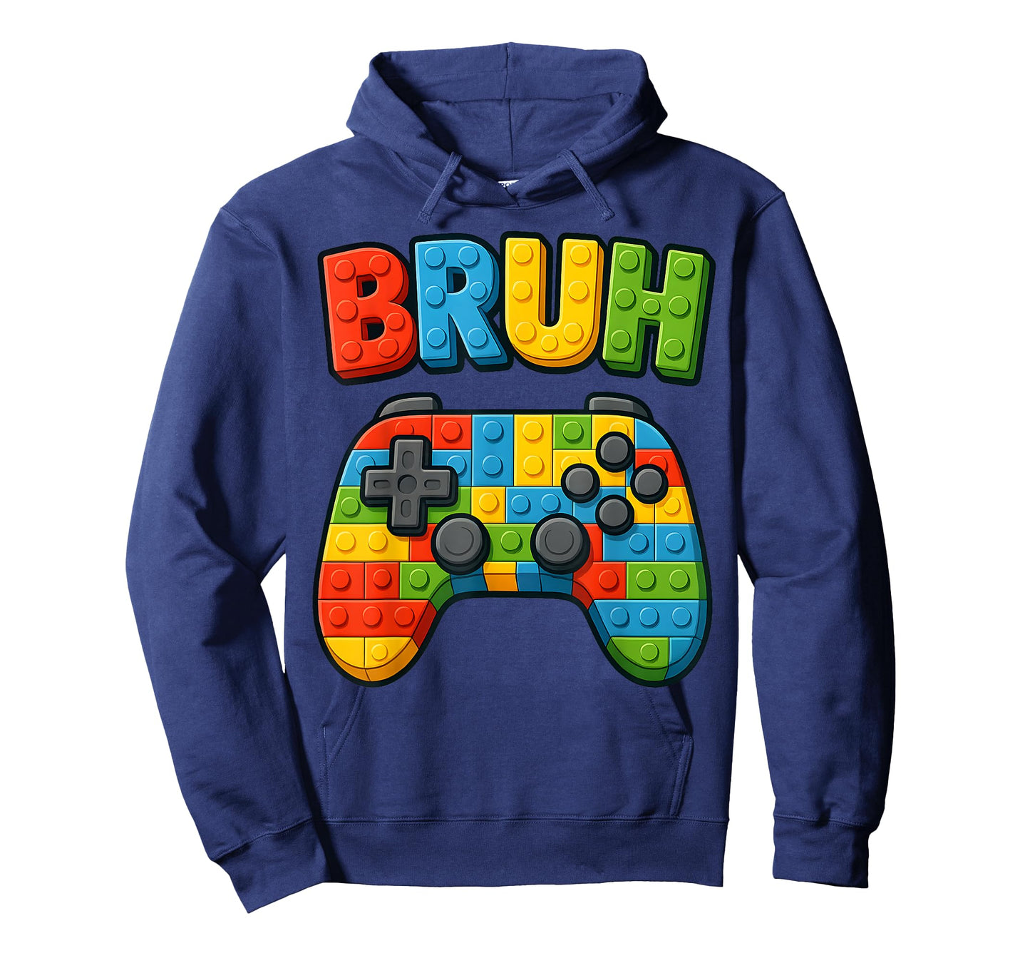 Building Blocks Bruh Funny Saying Gamer Boys Brick Builder T-Shirt