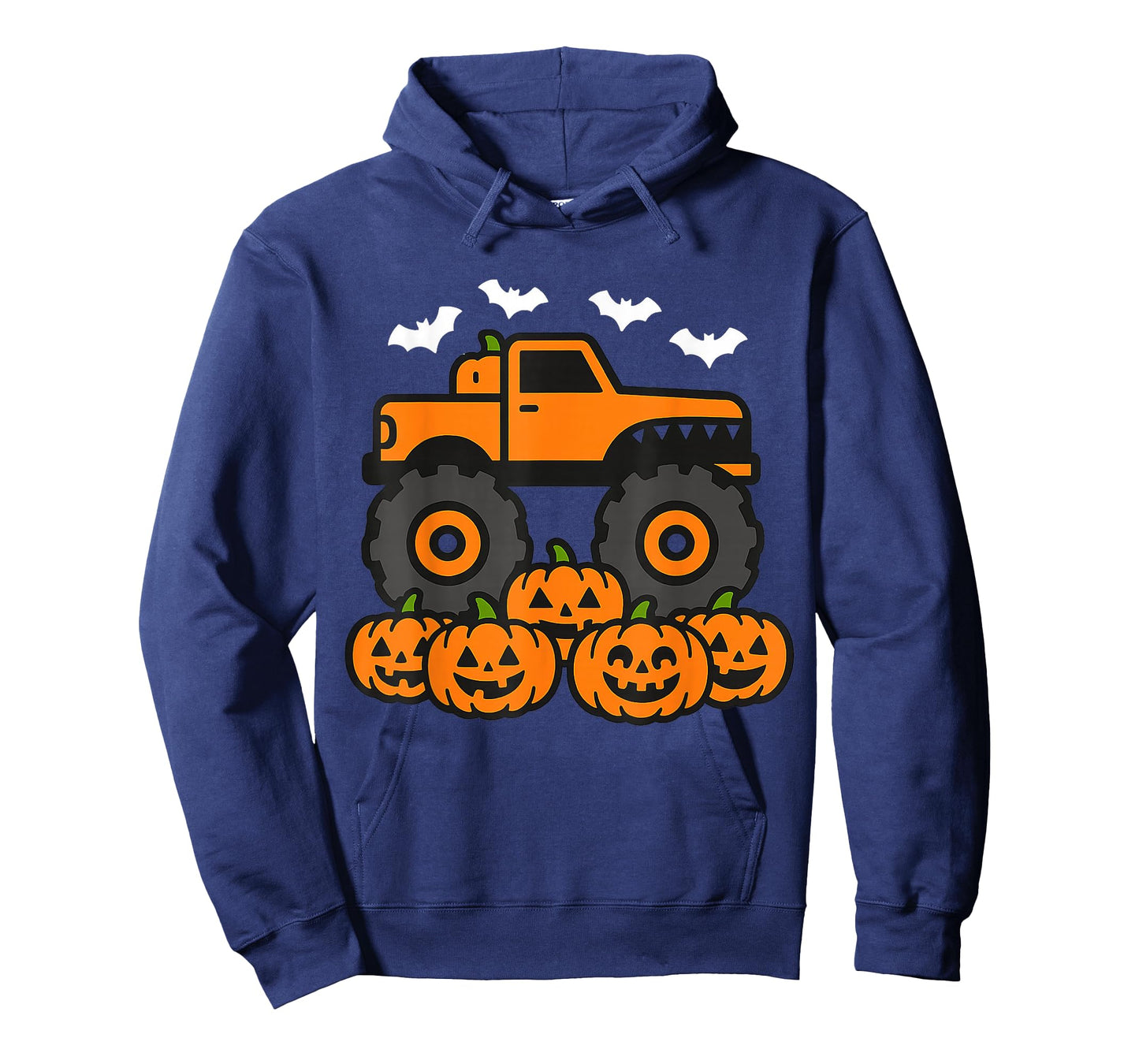 Monster Truck Ghost Pumpkin Halloween Costume Toddler Boys T-Shirt