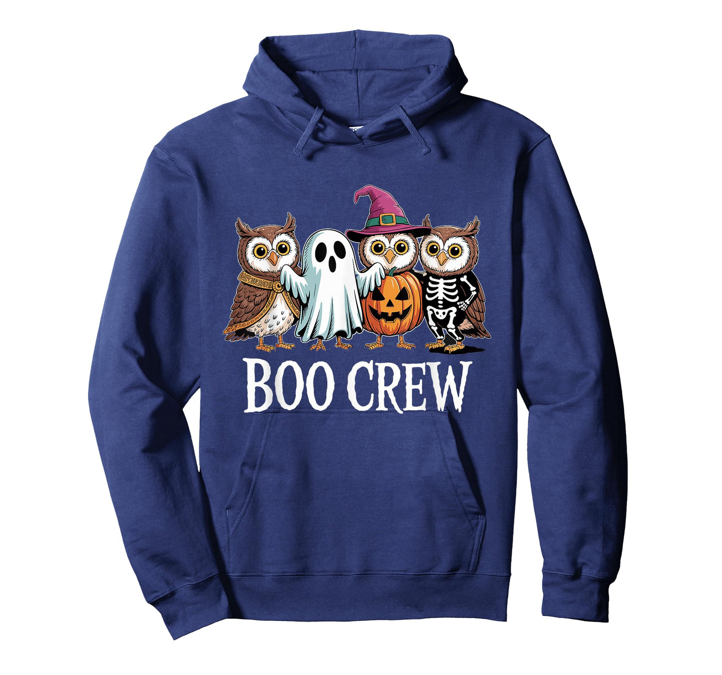 Boo Crew Halloween Owls Ghost Pumpkin Witch Skeleton T-Shirt