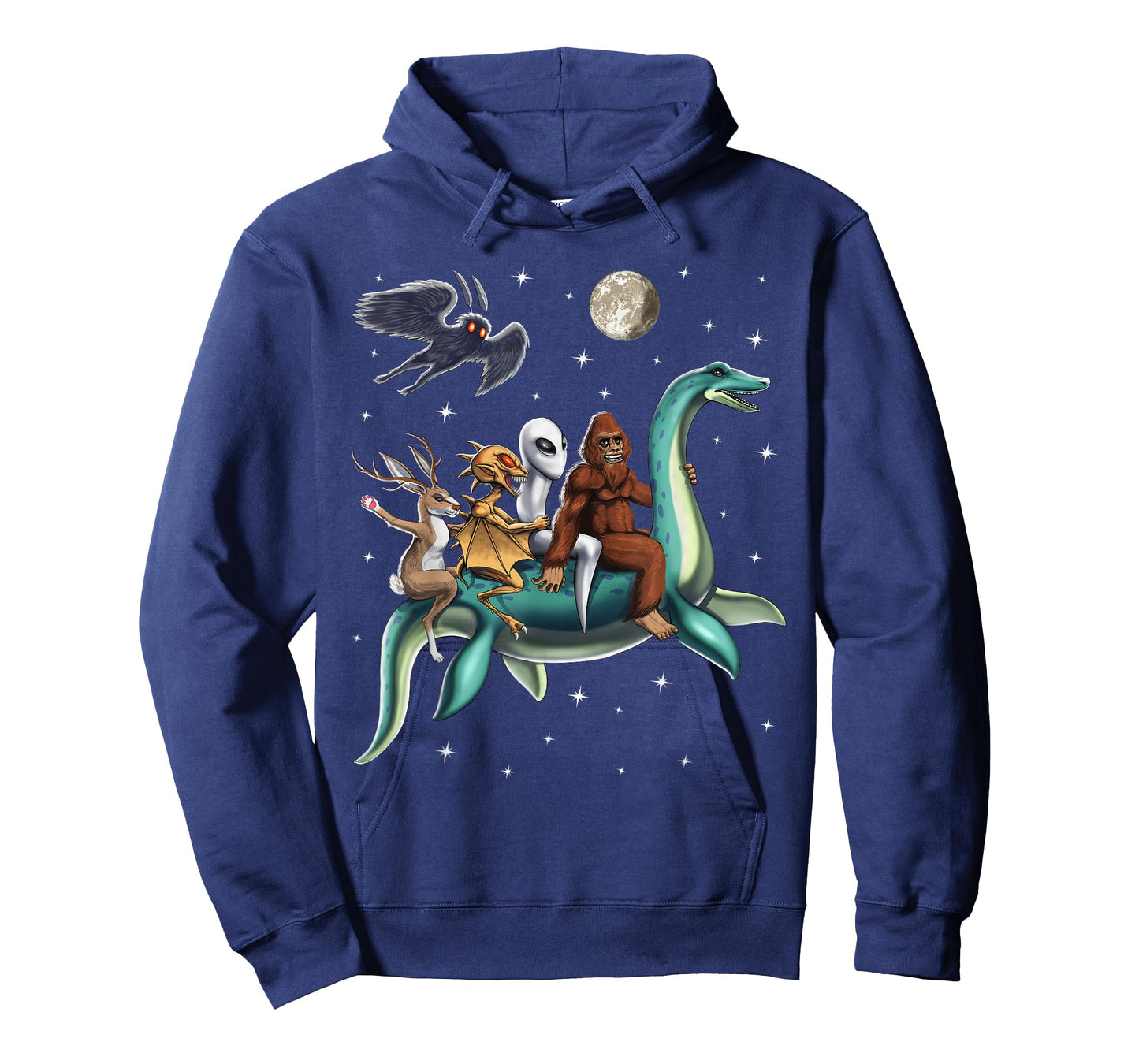 Cryptid Bigfoot Jackalope Mothman Loch Ness Monster T-Shirt