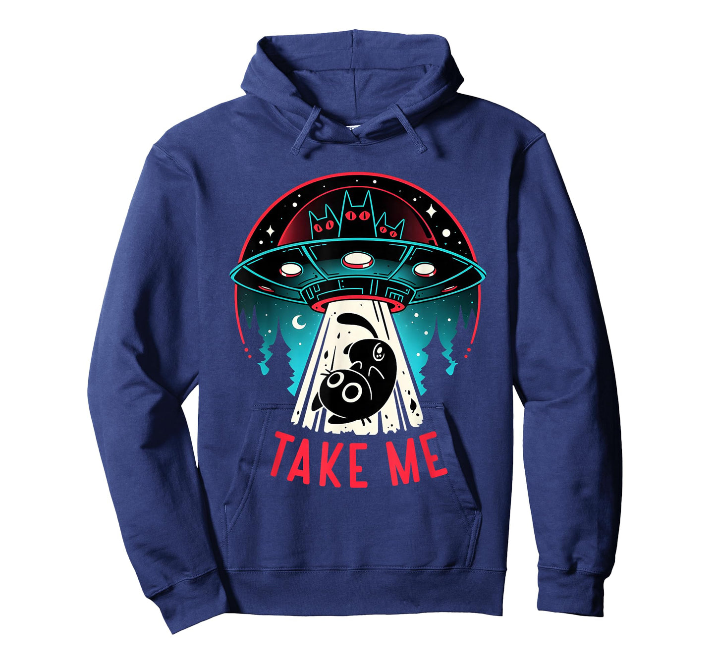Alien Cat Abducts Cat Take Me T-Shirt