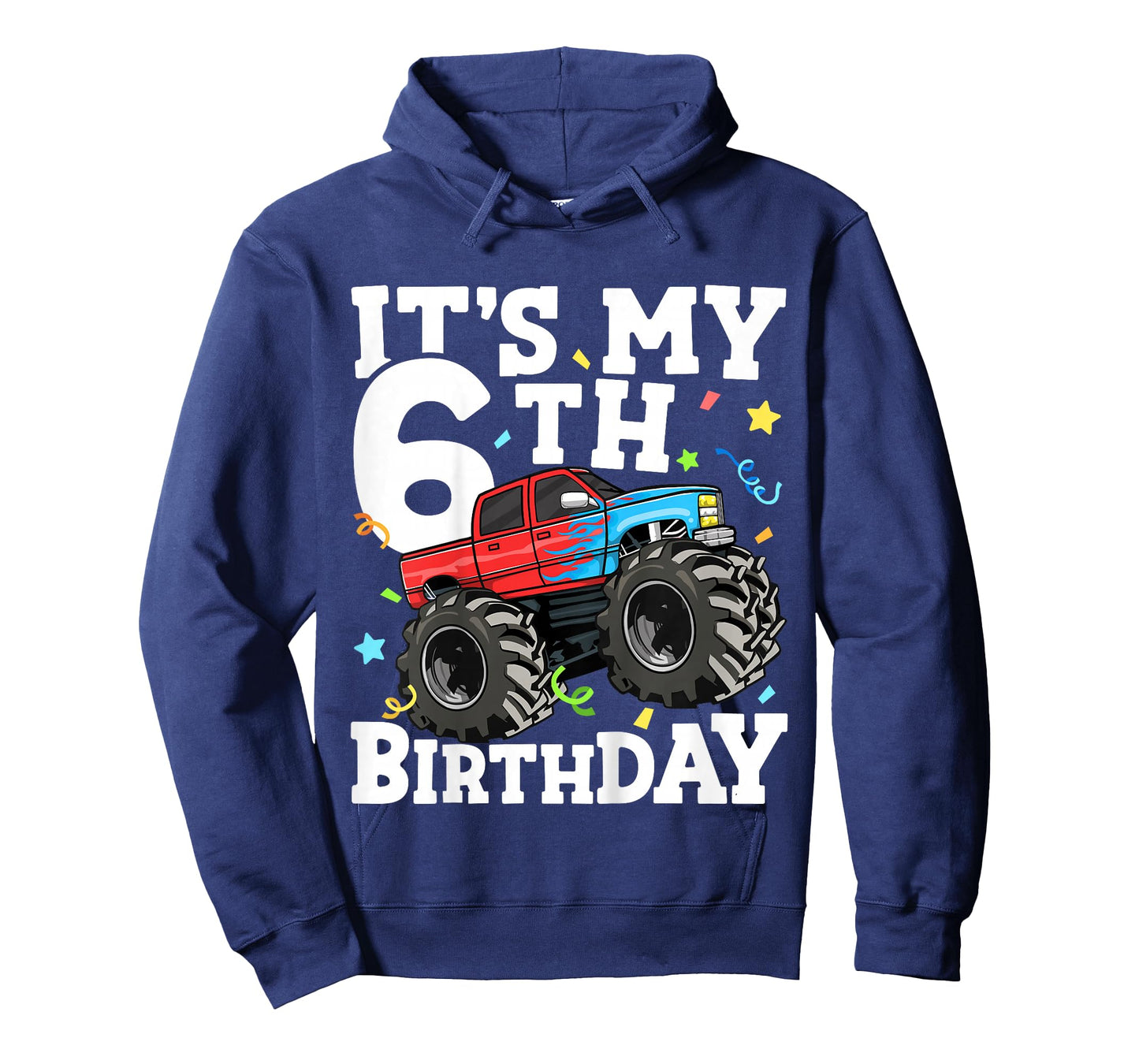 Kids Monster Truck It's My 6th Birthday Boy 6 T-Shirt