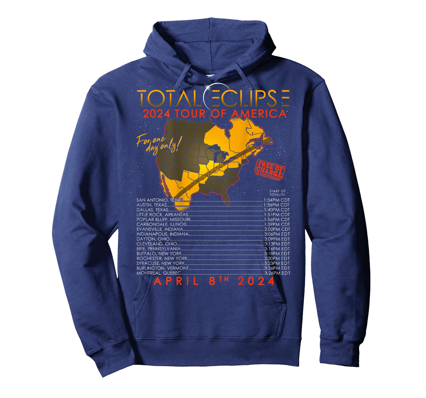 Total Solar Eclipse 2024 Tour of America 04.08.24 T-Shirt