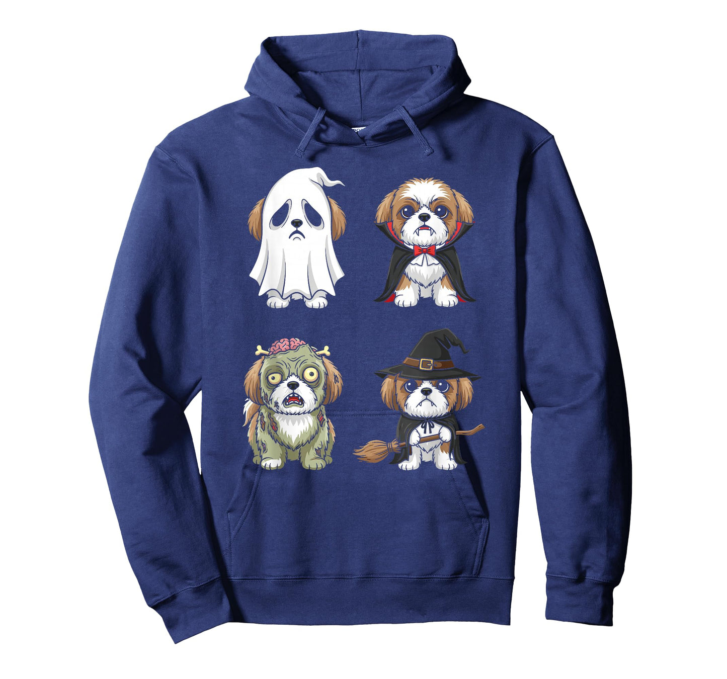 Halloween Dog Costumes Graphic Ghost Vampire Zombie Witch T-Shirt