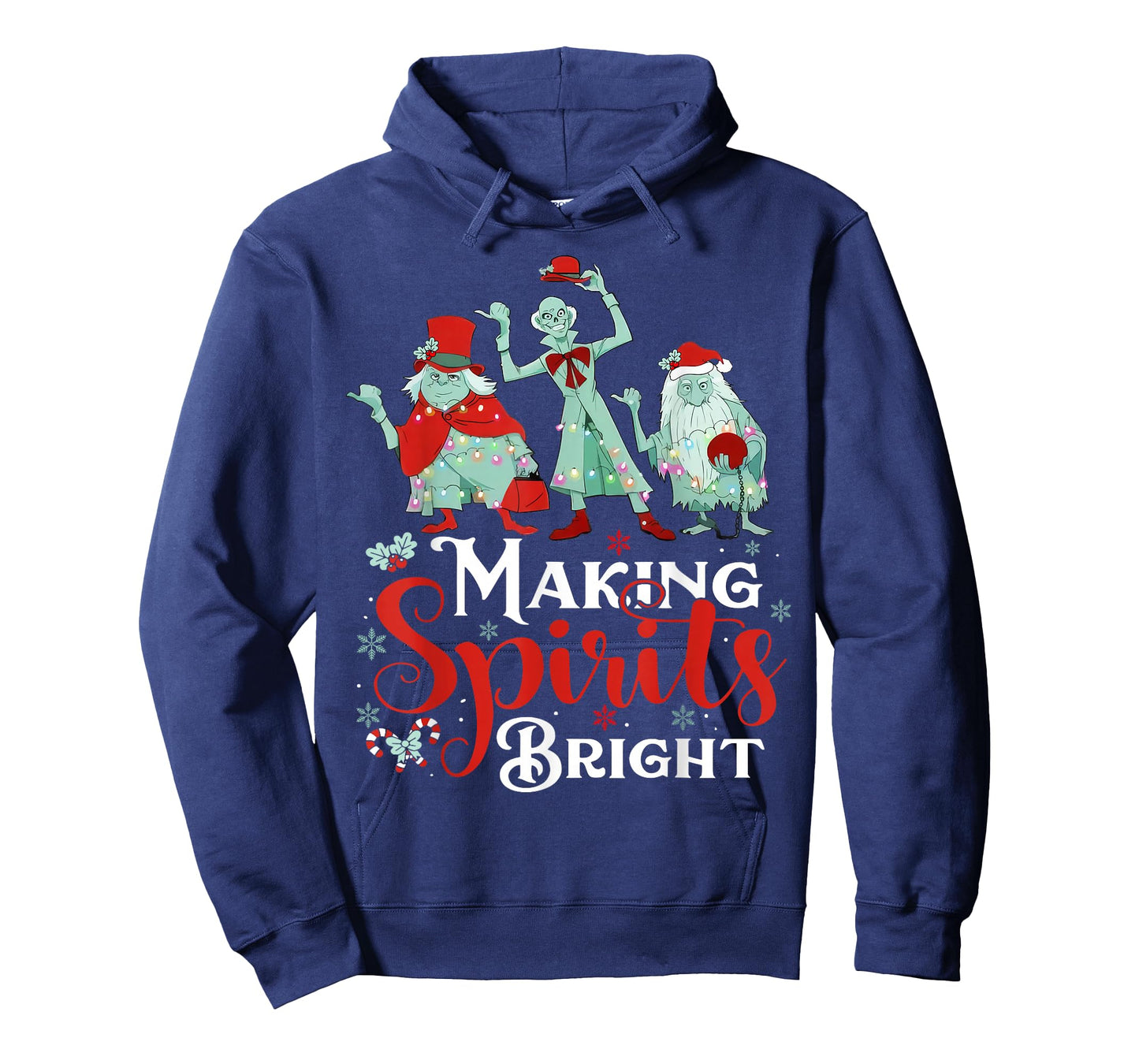 Making Spirits Bright Funny Retro Ghost Christmas Costumes T-Shirt