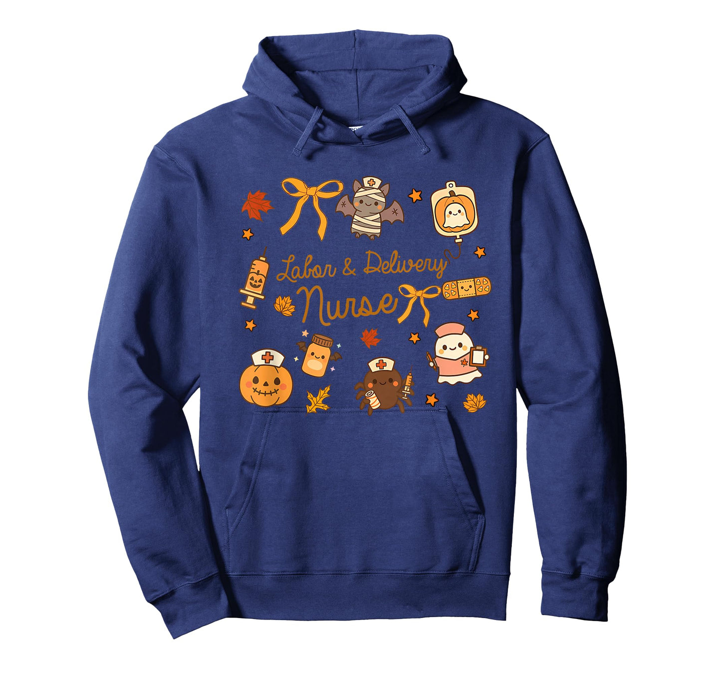 Labor and Delivery Nurse Halloween Pumpkin Ghost Autumn Fall T-Shirt