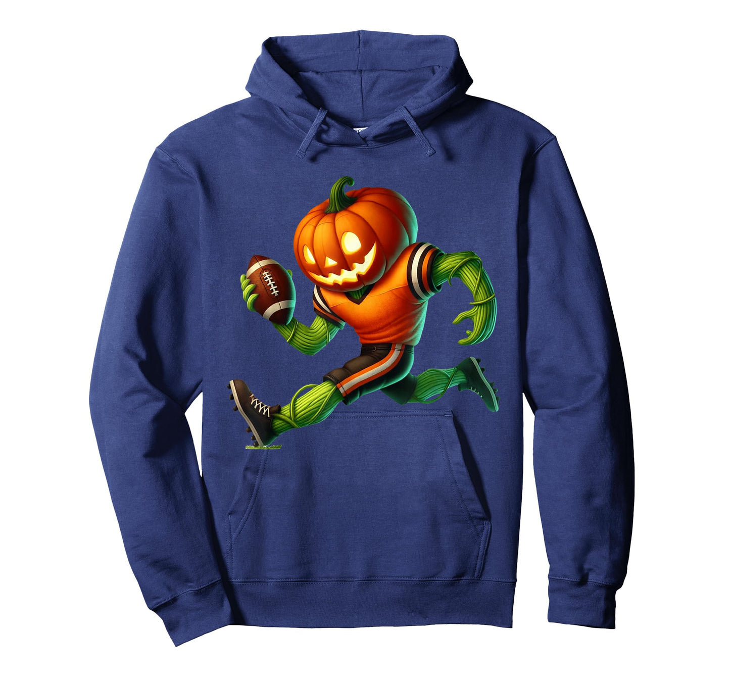 Pumpkin Face Football Halloween Costume Men Boys Kids T-Shirt