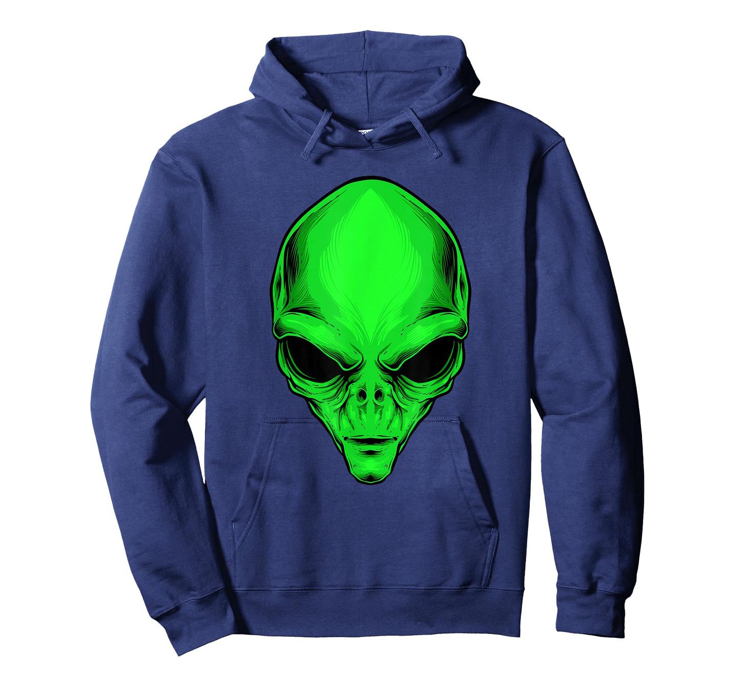 Green Alien Head Cartoon Funny Alien Costume T-Shirt