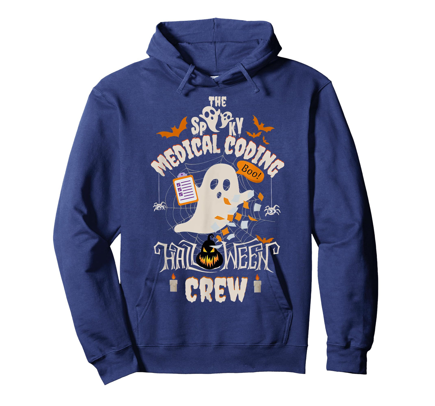Ghost Spooky Medical Coding Crew Halloween Student Coder T-Shirt