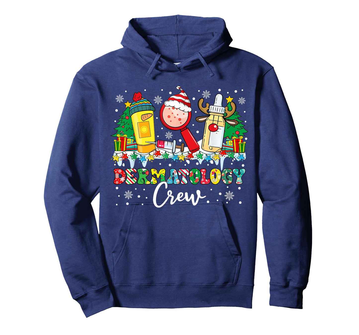 Dermatology Crew Santa Hat Dermatologist Funny Christmas T-Shirt