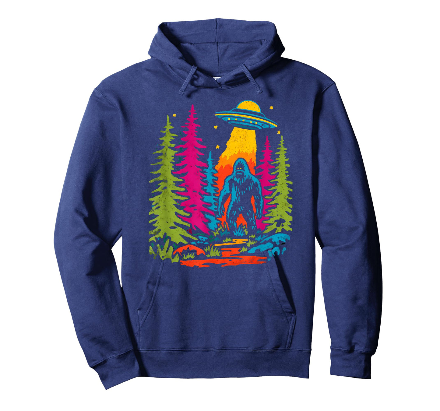 Funky Sasquatch Bigfoot Vintage UFO Abduction Cryptozoology T-Shirt