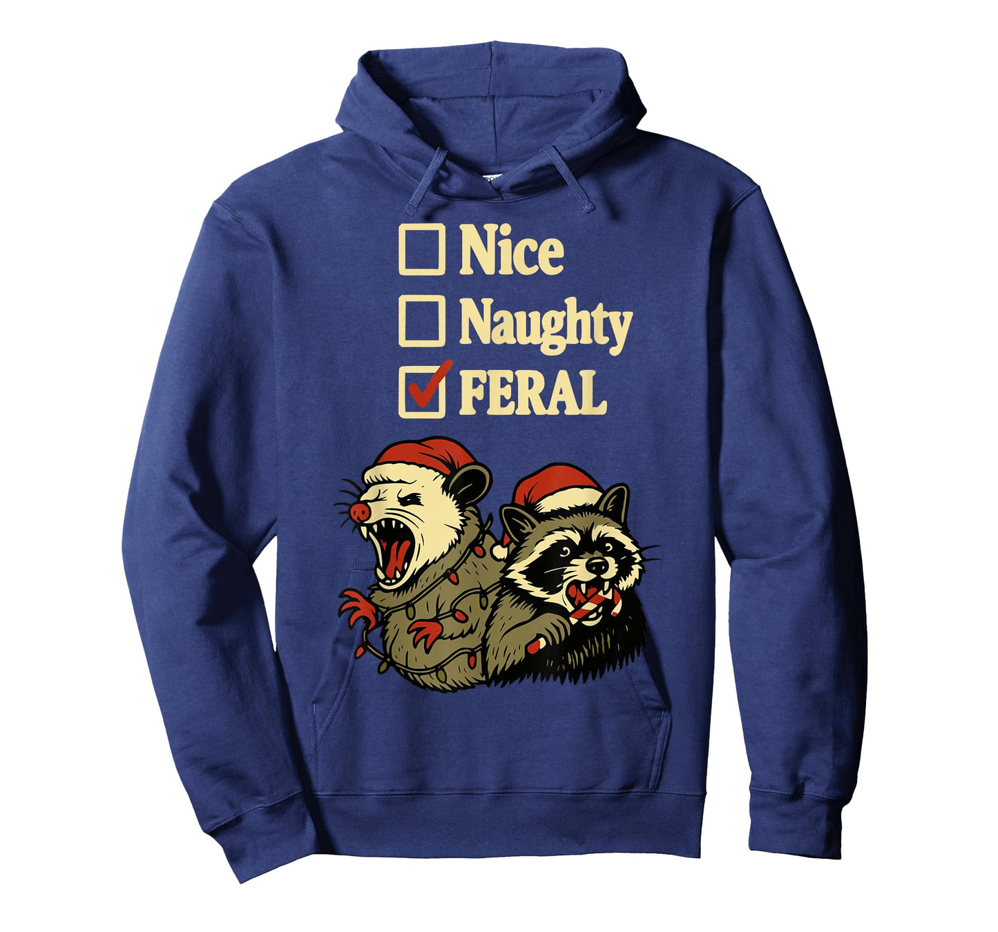 Funny Feral Christmas Raccoon and Possum Festive Xmas Animal T-Shirt