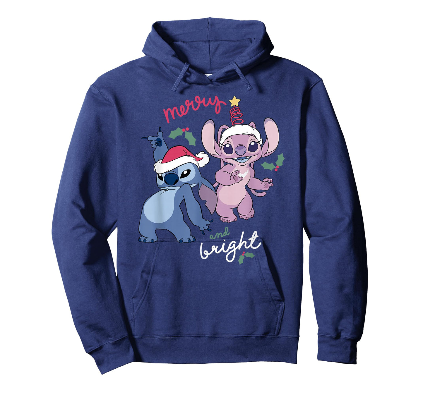 Disney Lilo & Stitch Christmas Merry & Bright Stitch & Angel T-Shirt