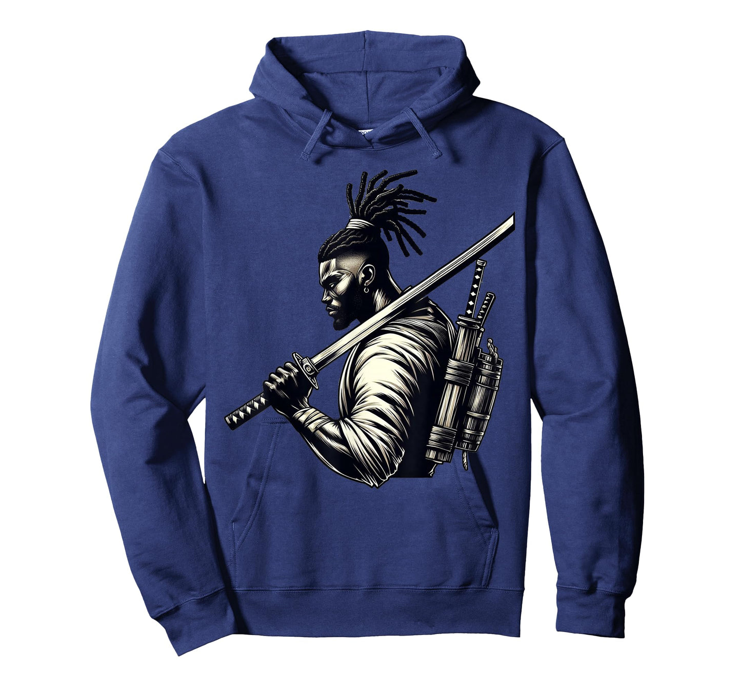 afro american samurai anime cartoon japanese bushido warrior T-Shirt