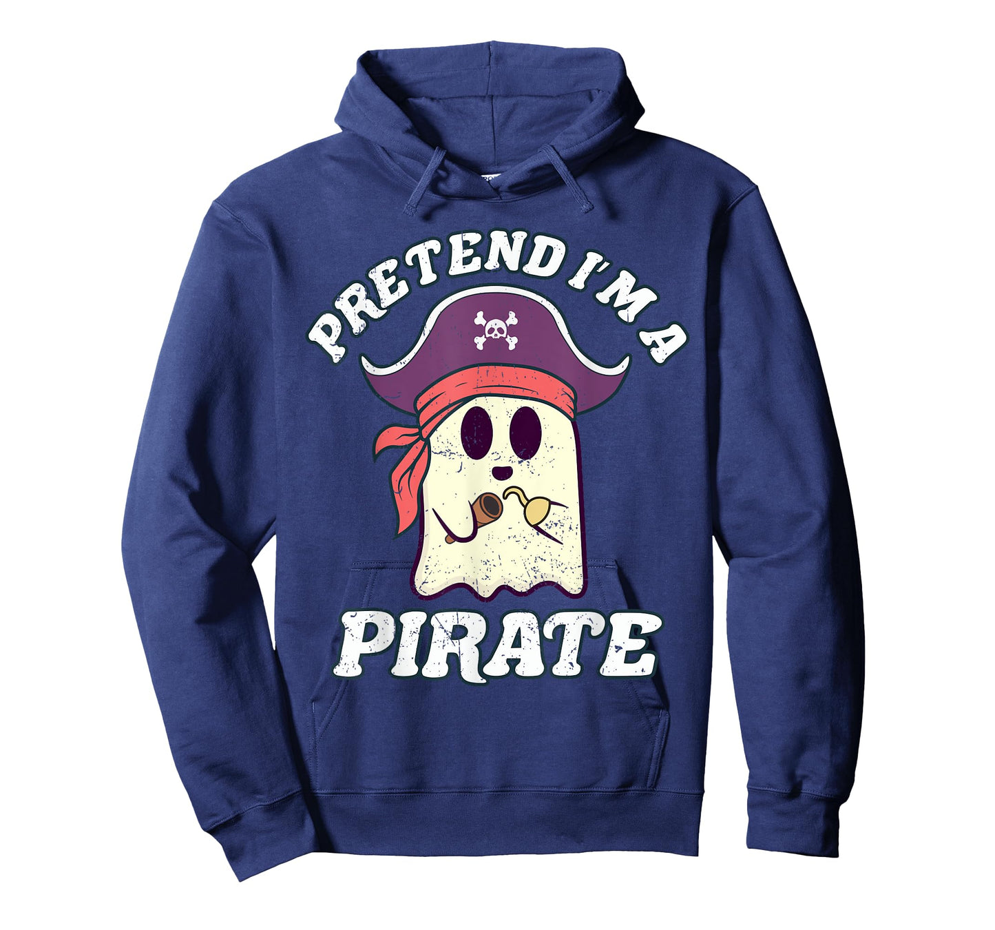 Pretend I'm A Pirate Funny Halloween Quote Ghost Cartoon T-Shirt