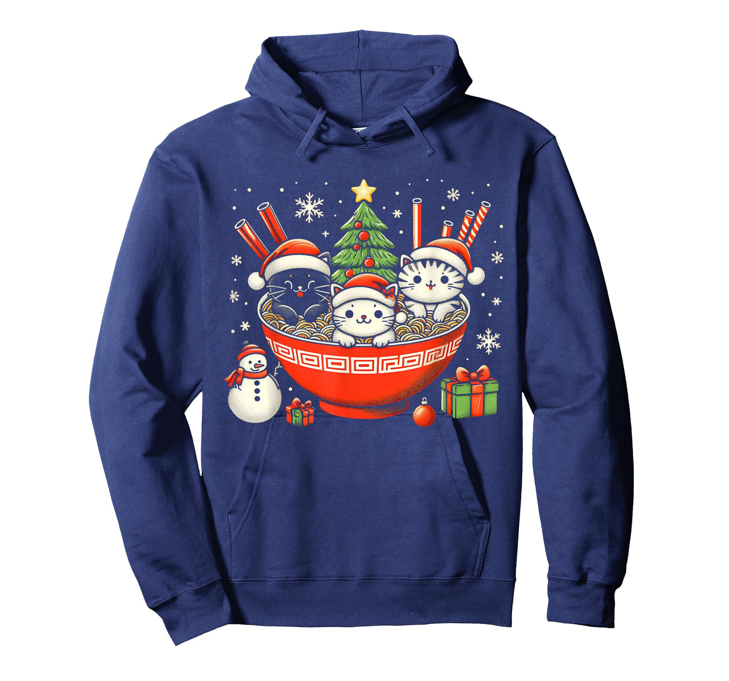 Irish Ramen Cats Cute Anime Christmas for Women Girls Xmas T-Shirt
