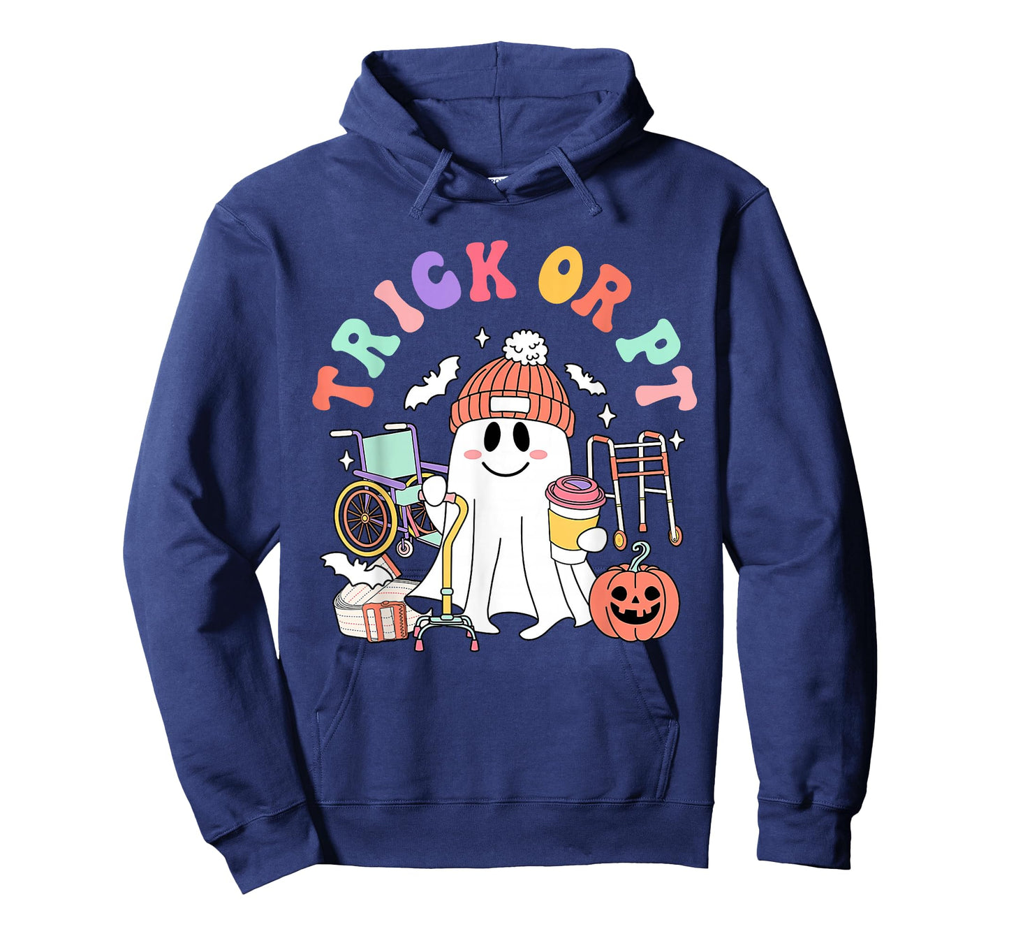 Retro Trick Or PT Physical Therapy Boo Ghost PT Halloween T-Shirt