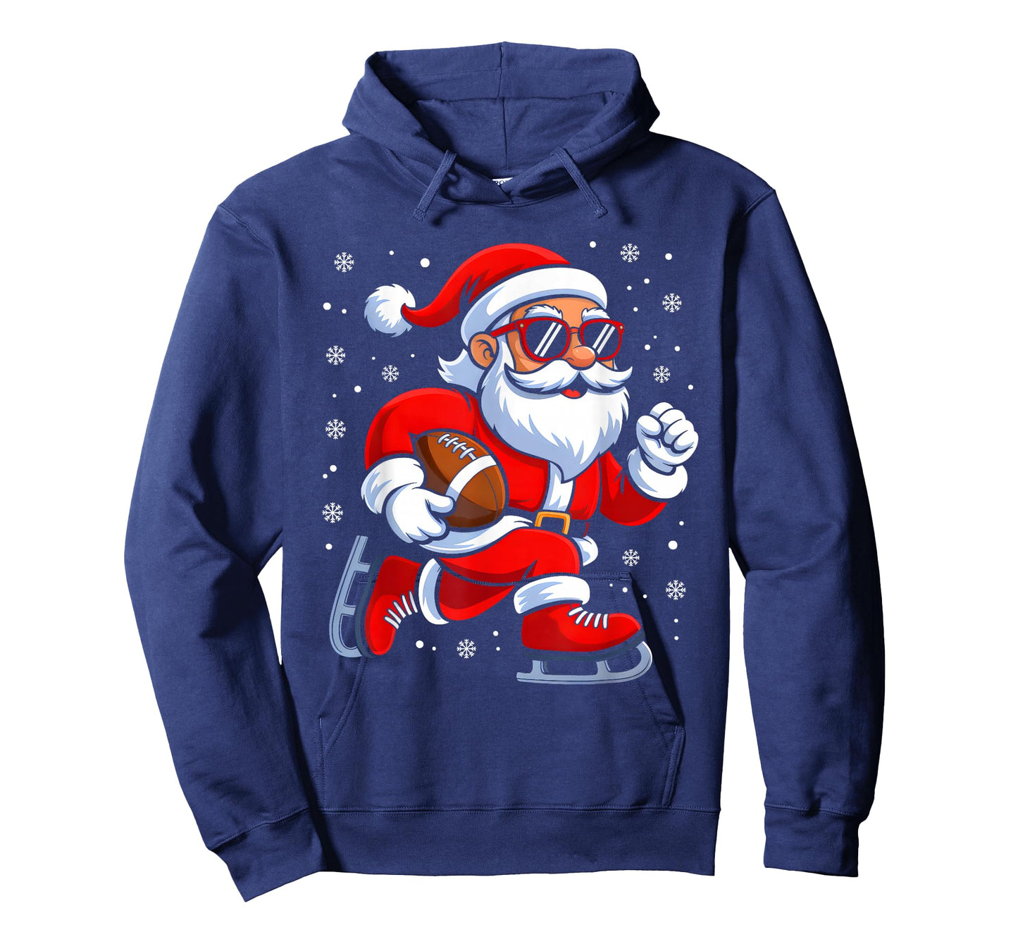 Christmas Santa Claus Football Player Xmas Boys Men Sport T-Shirt