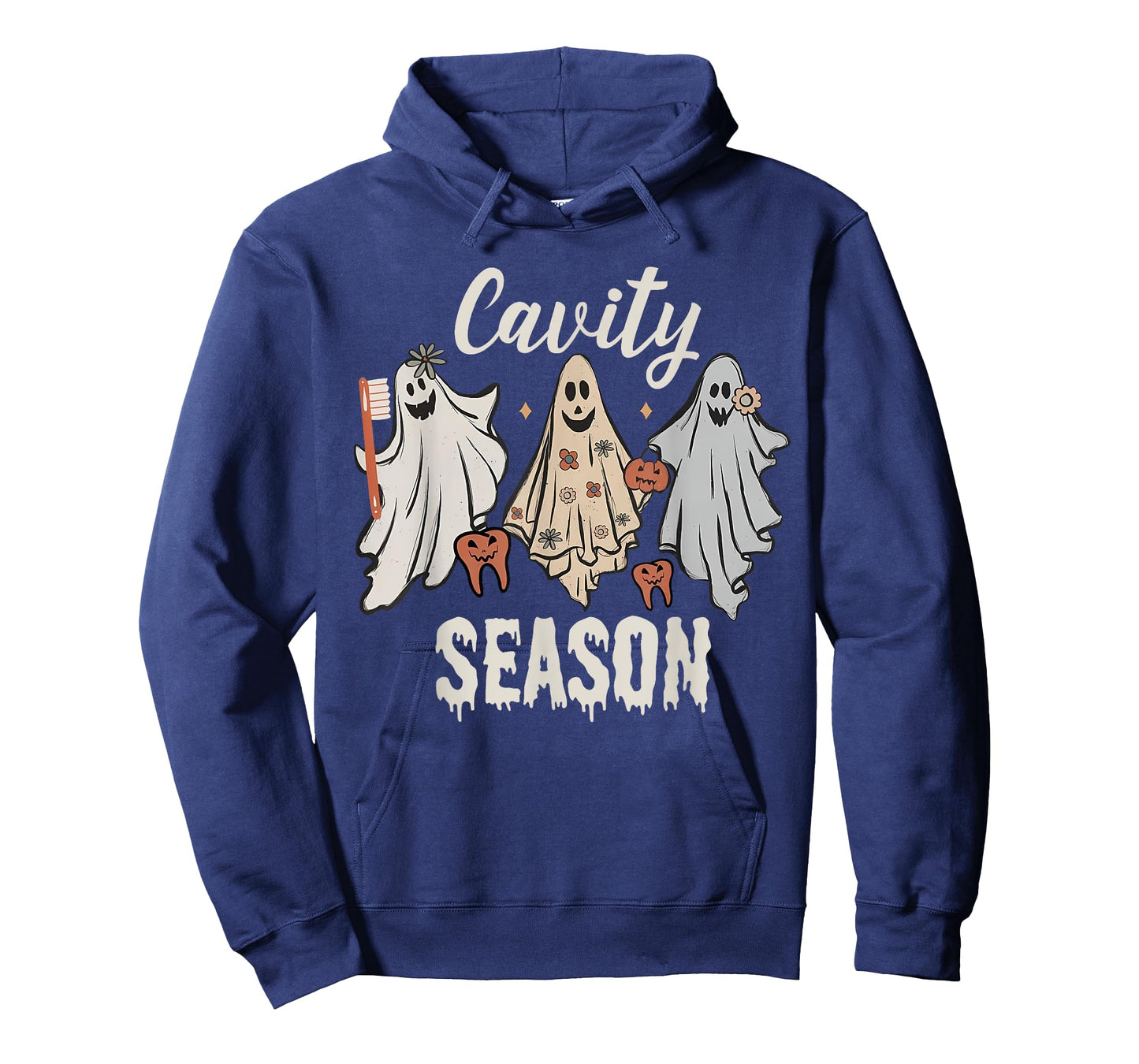 Cavity Season Halloween Funny Dental Ghosts And Toothbrush T-Shirt