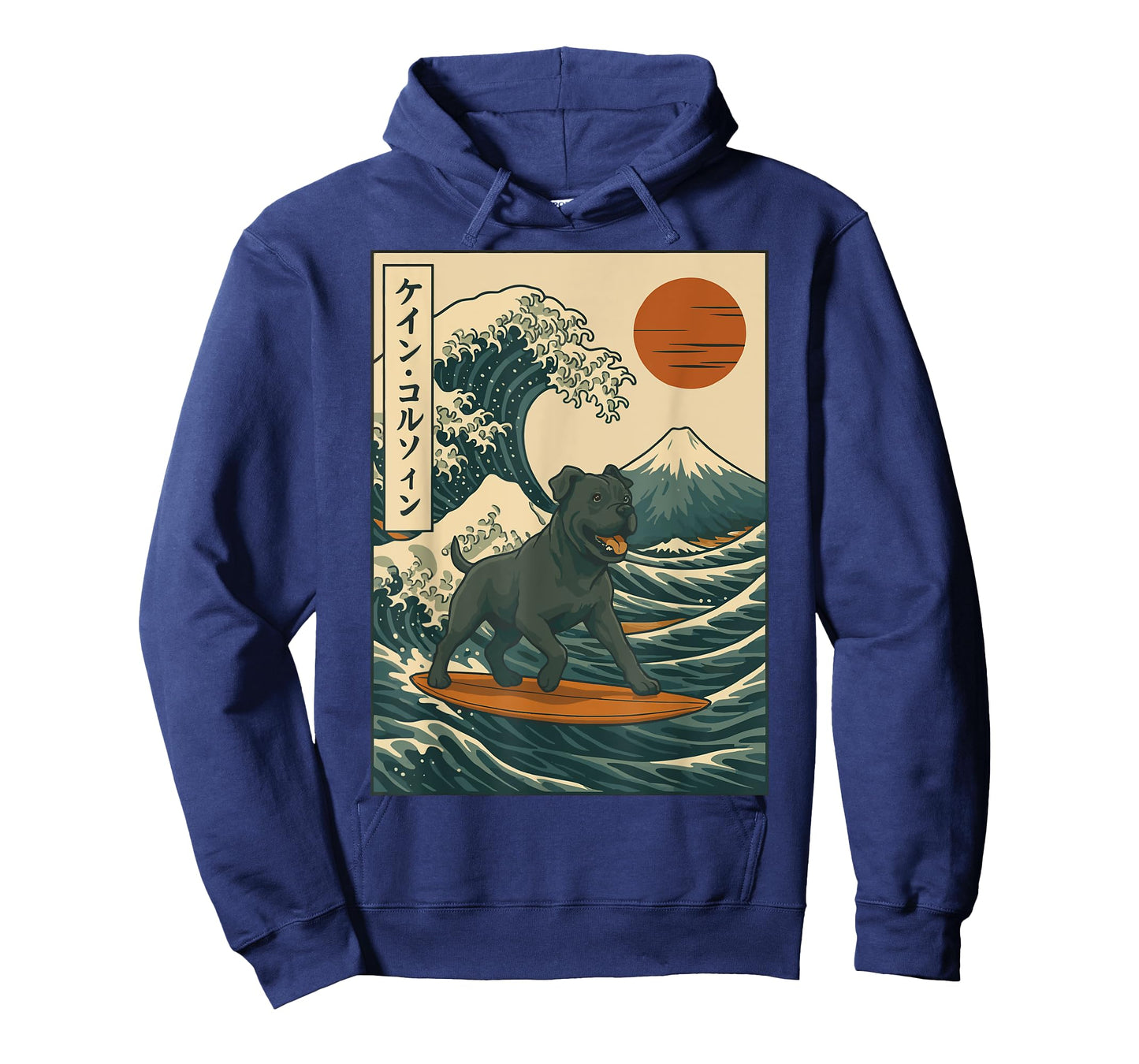 Cane Corso Surfing Japanese Wave T-Shirt
