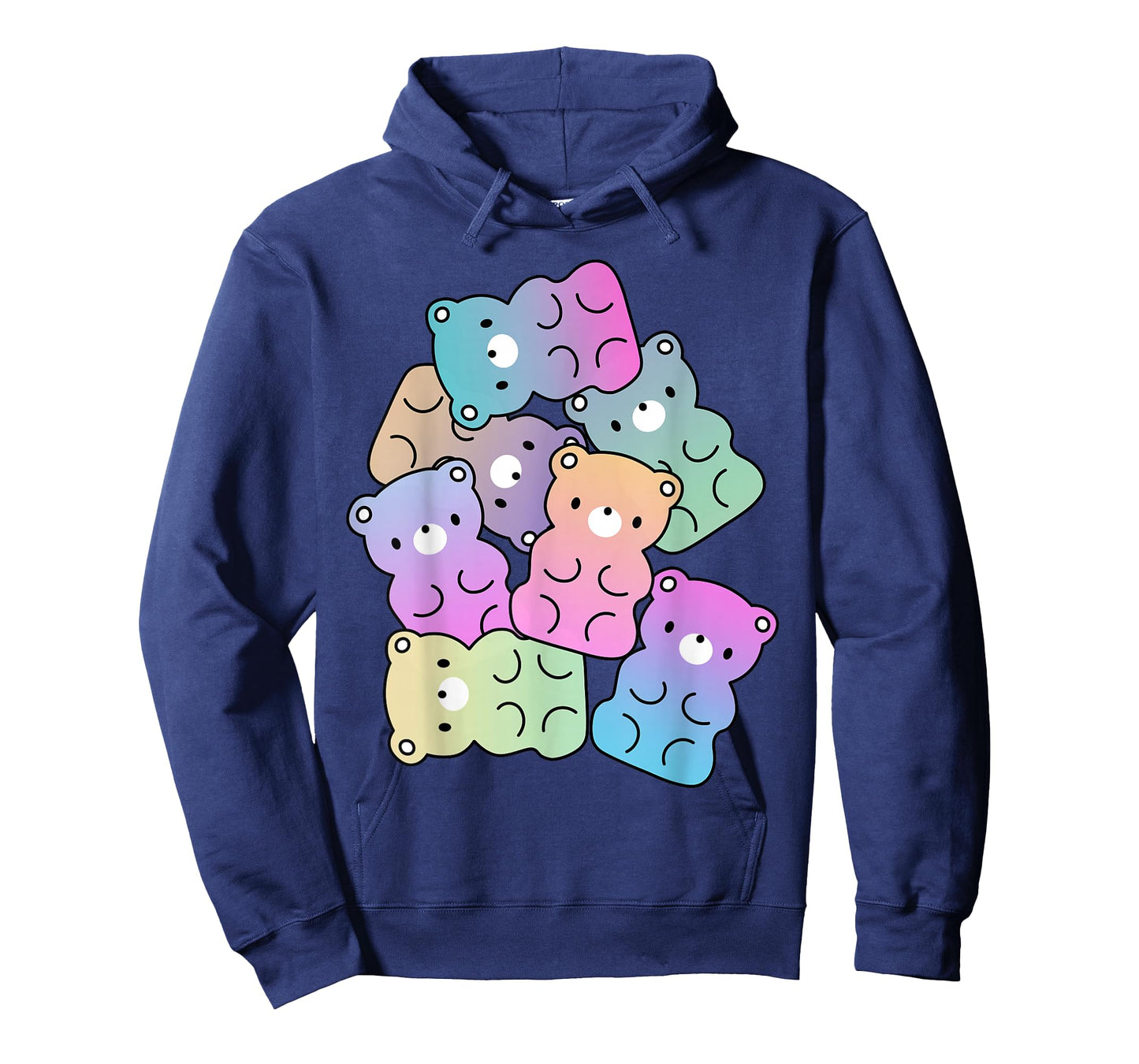 Rainbow Gummy Bear Design Kawaii Aesthetic Teens T-Shirt Small