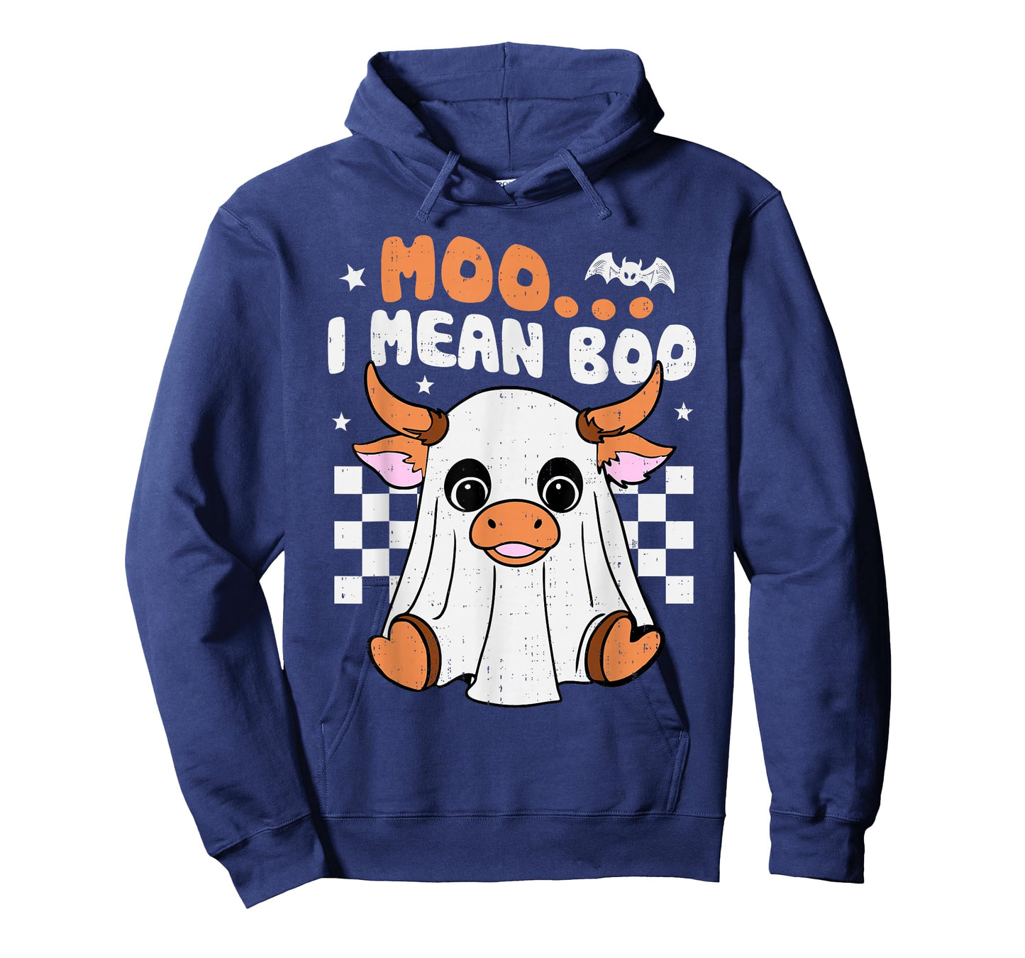 Moo I Mean Boo Funny Cow Ghost Spooky Halloween Costume T-Shirt