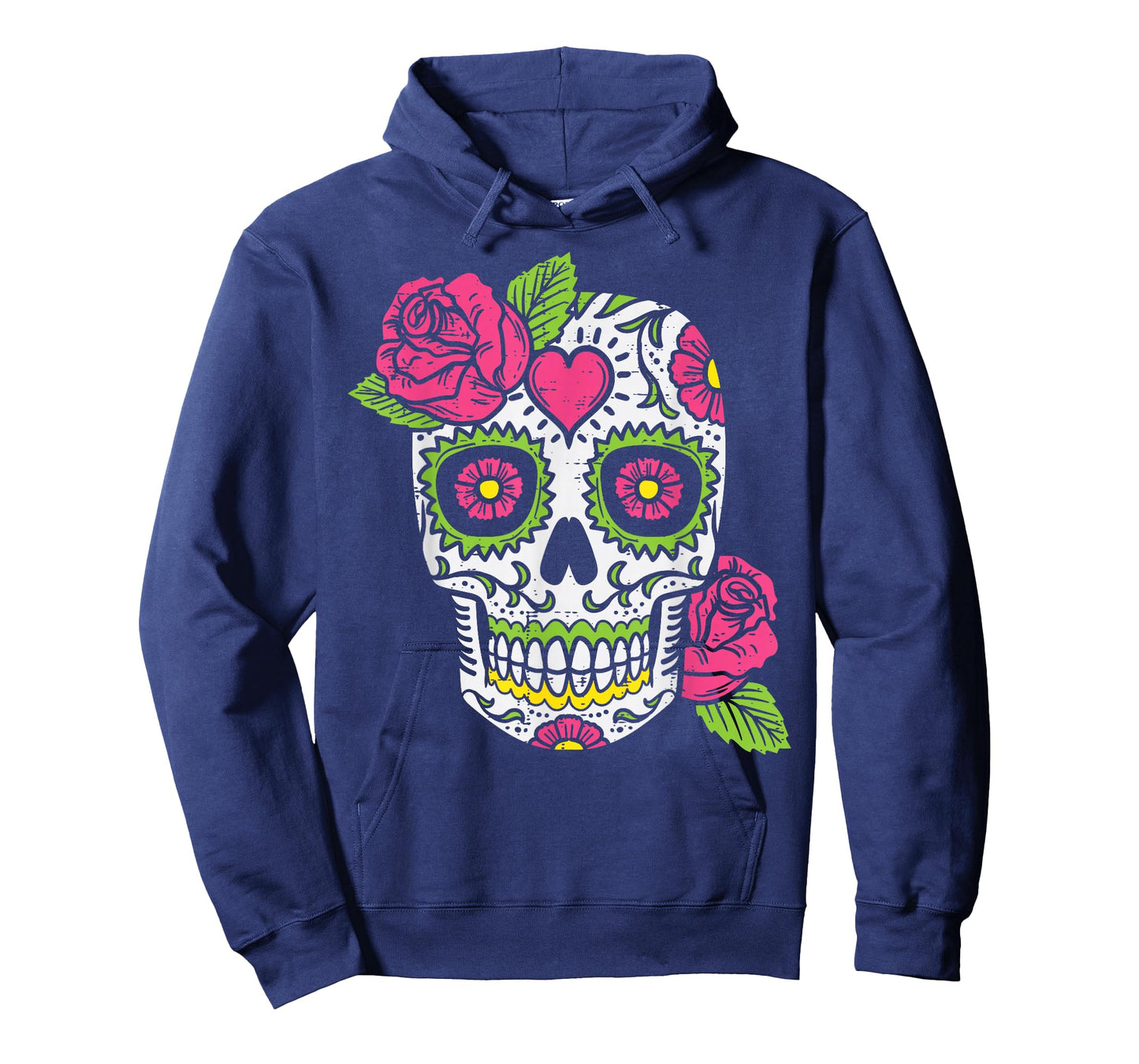 Pink Rose Sugar Skull Dia De Los Muertos Mexican Halloween T-Shirt