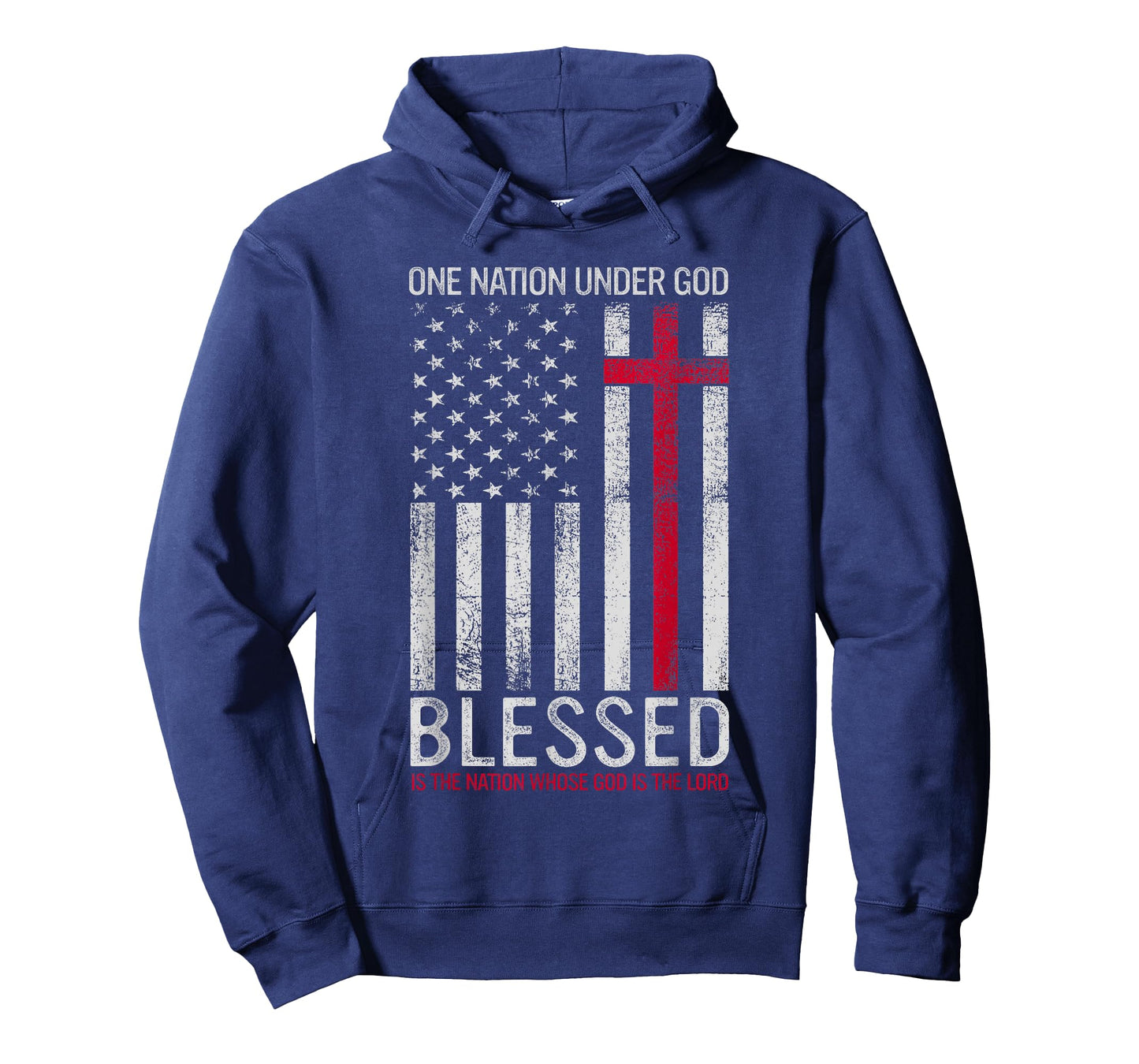 One Nation Under God Jesus Blessed American Flag 4th of July T-Shirt