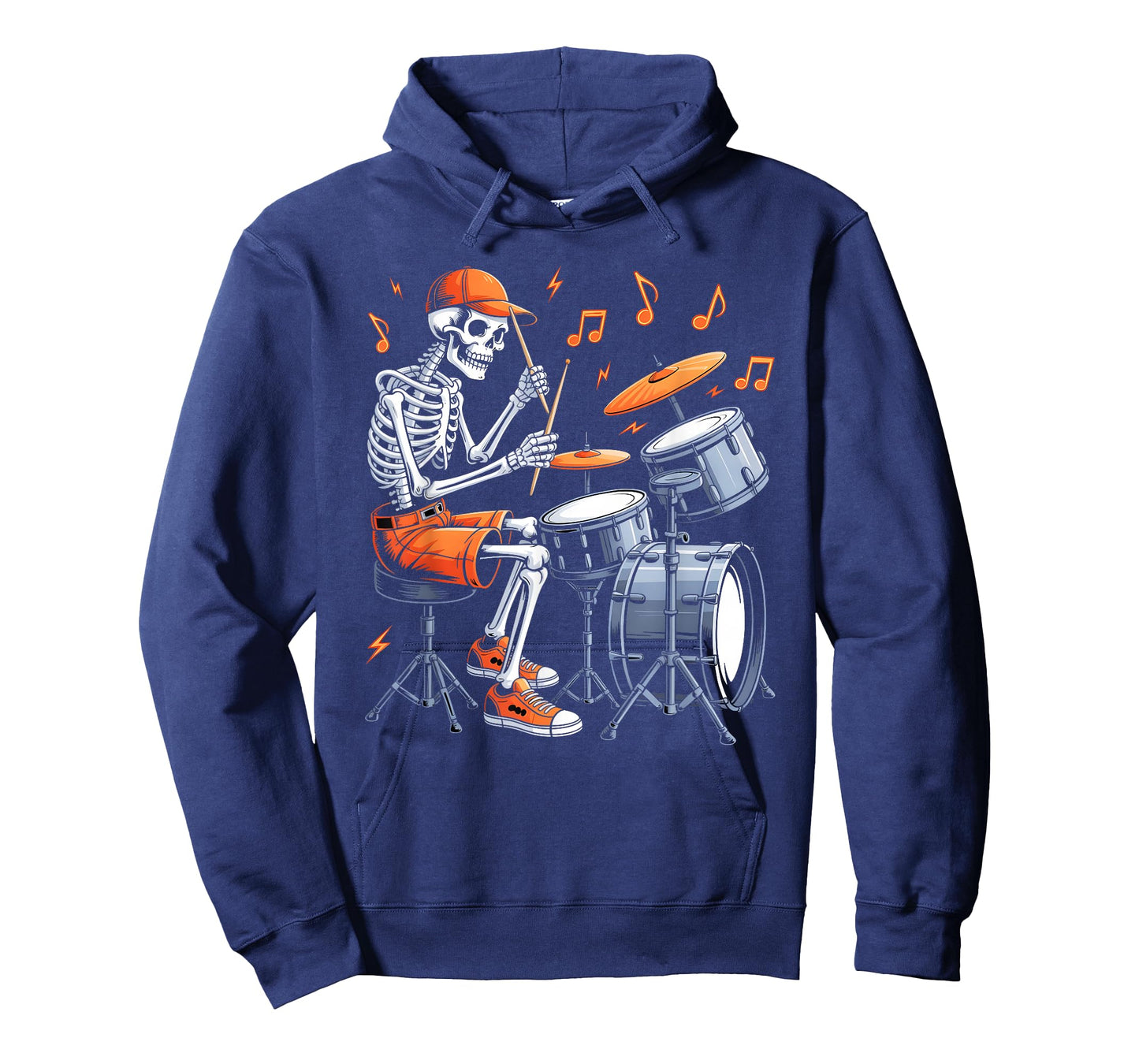 Skeleton Drums Funny Drummer Men Boys Kids Halloween Costume T-Shirt