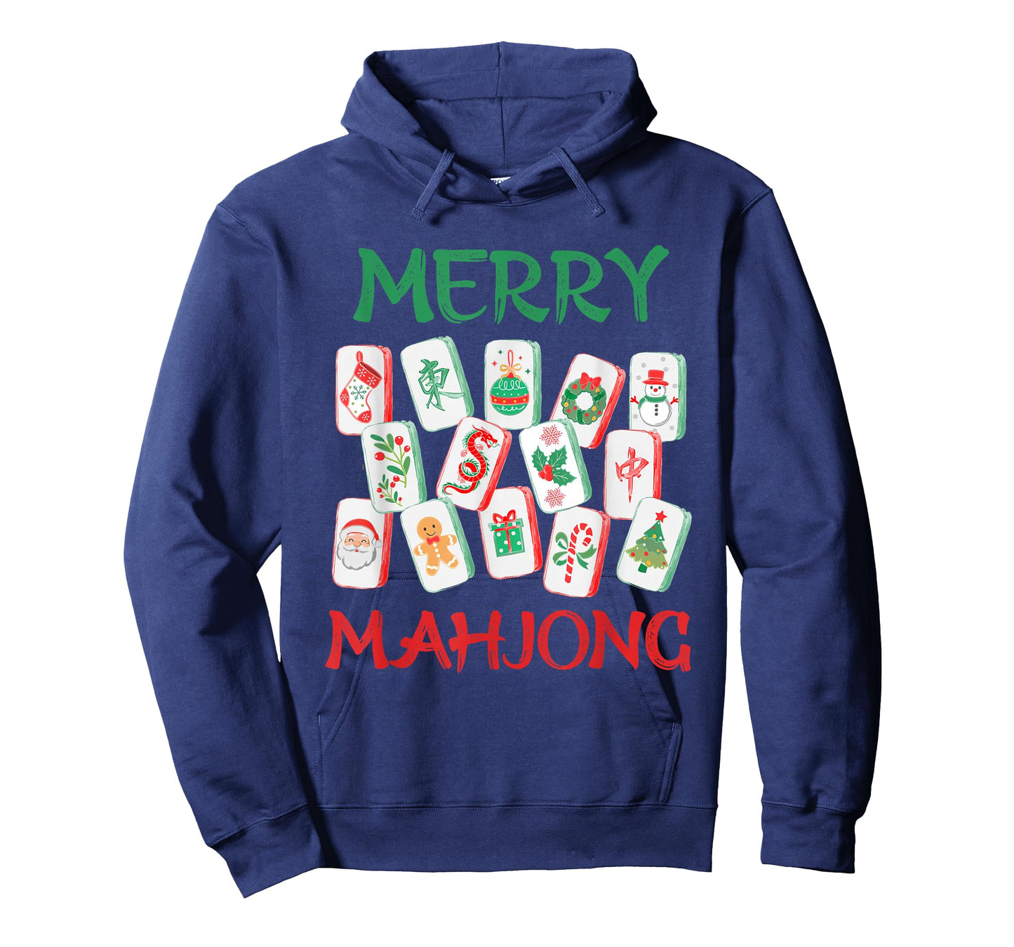 Watercolor Christmas Mahjong Tiles Chinese Mah Jong Xmas T-Shirt