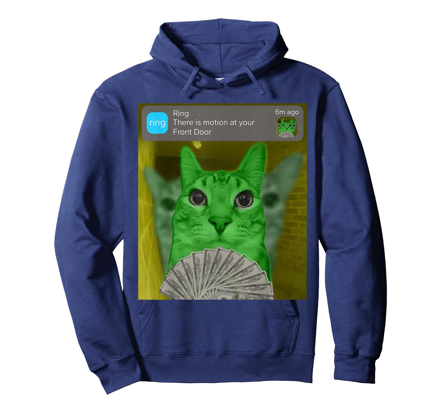 Ring There is Motion at Your Front Door Alien Cat Meme T-Shirt