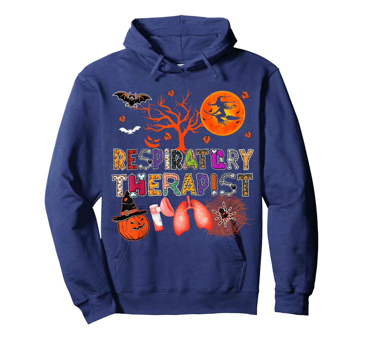 Respiratory Therapist Halloween Zombie Costume Scary Pumpkin T-Shirt