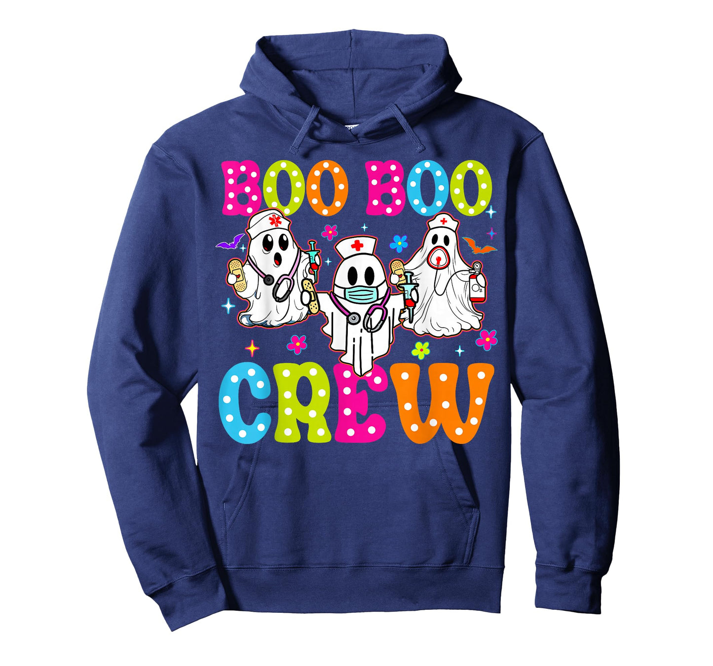 Boo Boo Crew Nurse Ghost Scrub Halloween Custom Women Men T-Shirt