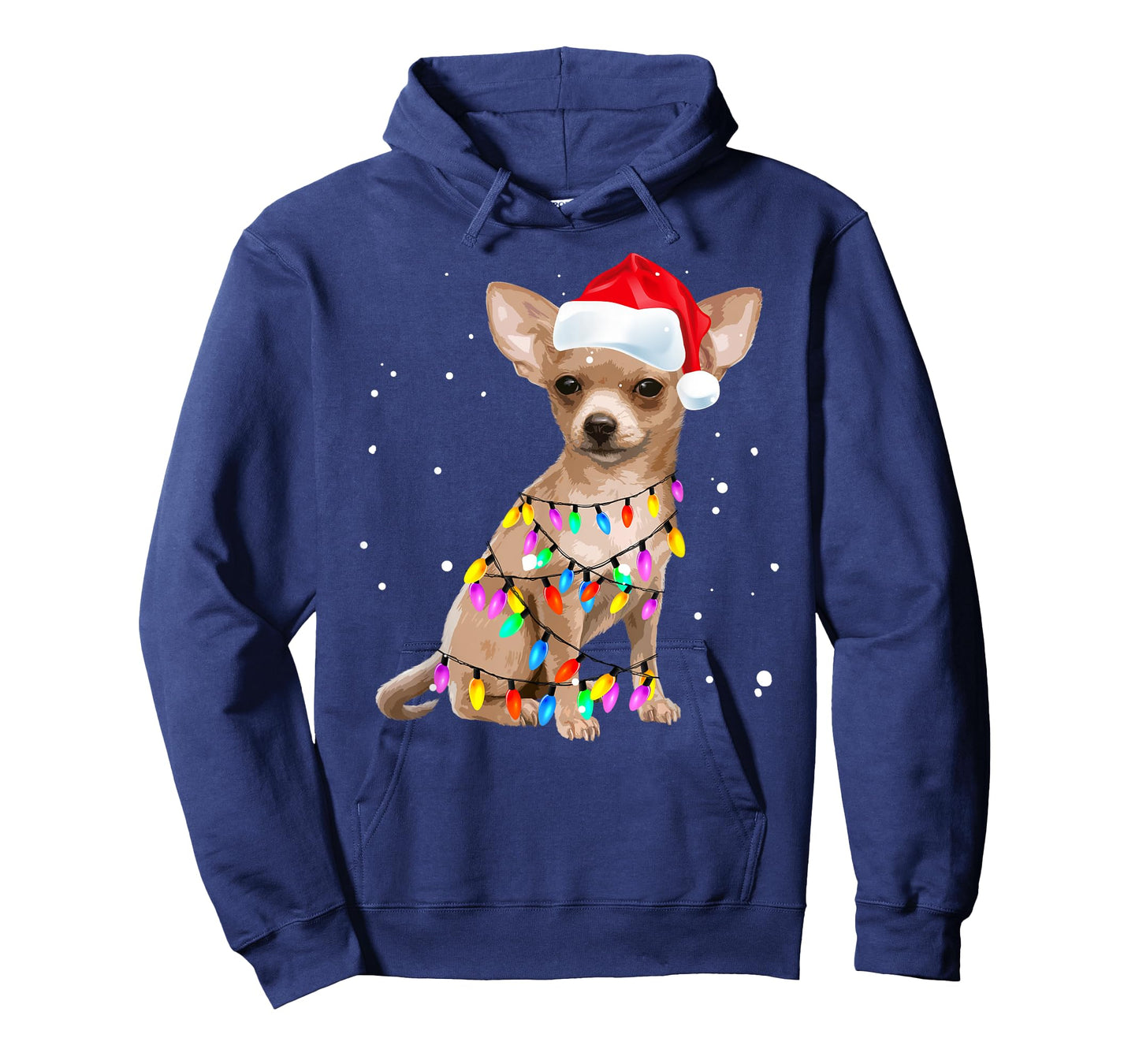Christmas Lights Chihuahua with Santa Hat Pajamas Shirt T-Shirt