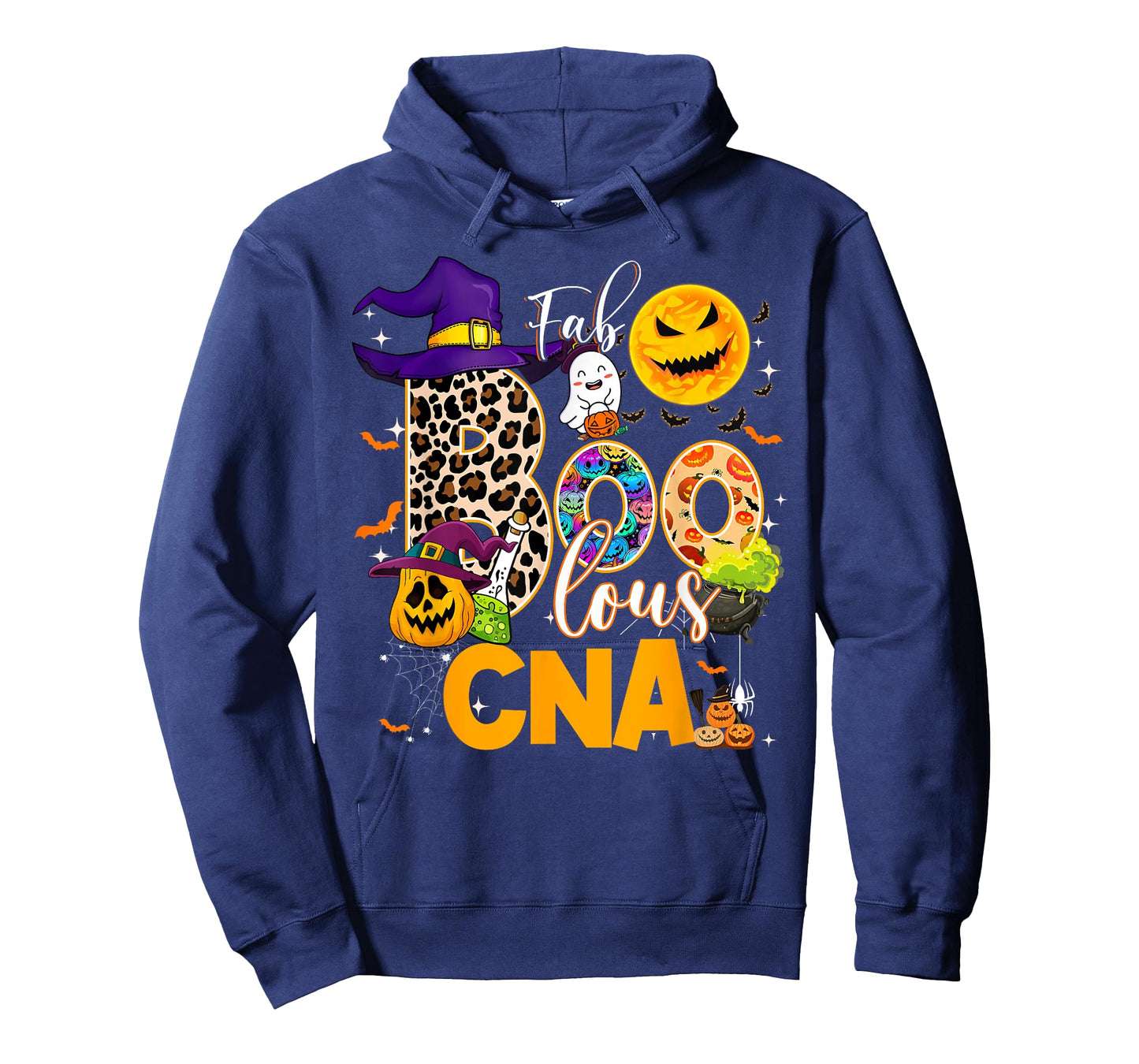 Fab Boo Lous CNA Nurse Nursing Halloween Leopard Pumpkin T-Shirt